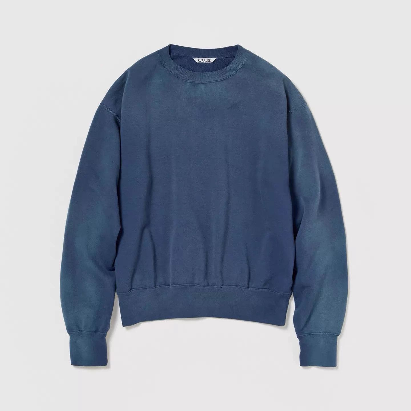 Auralee AURALEE 25AW Dyed Pima Lt. Crewneck Sweatshirt Black/Blue 5 Size US XXL / EU 58 / 5 - 2 Thumbnail