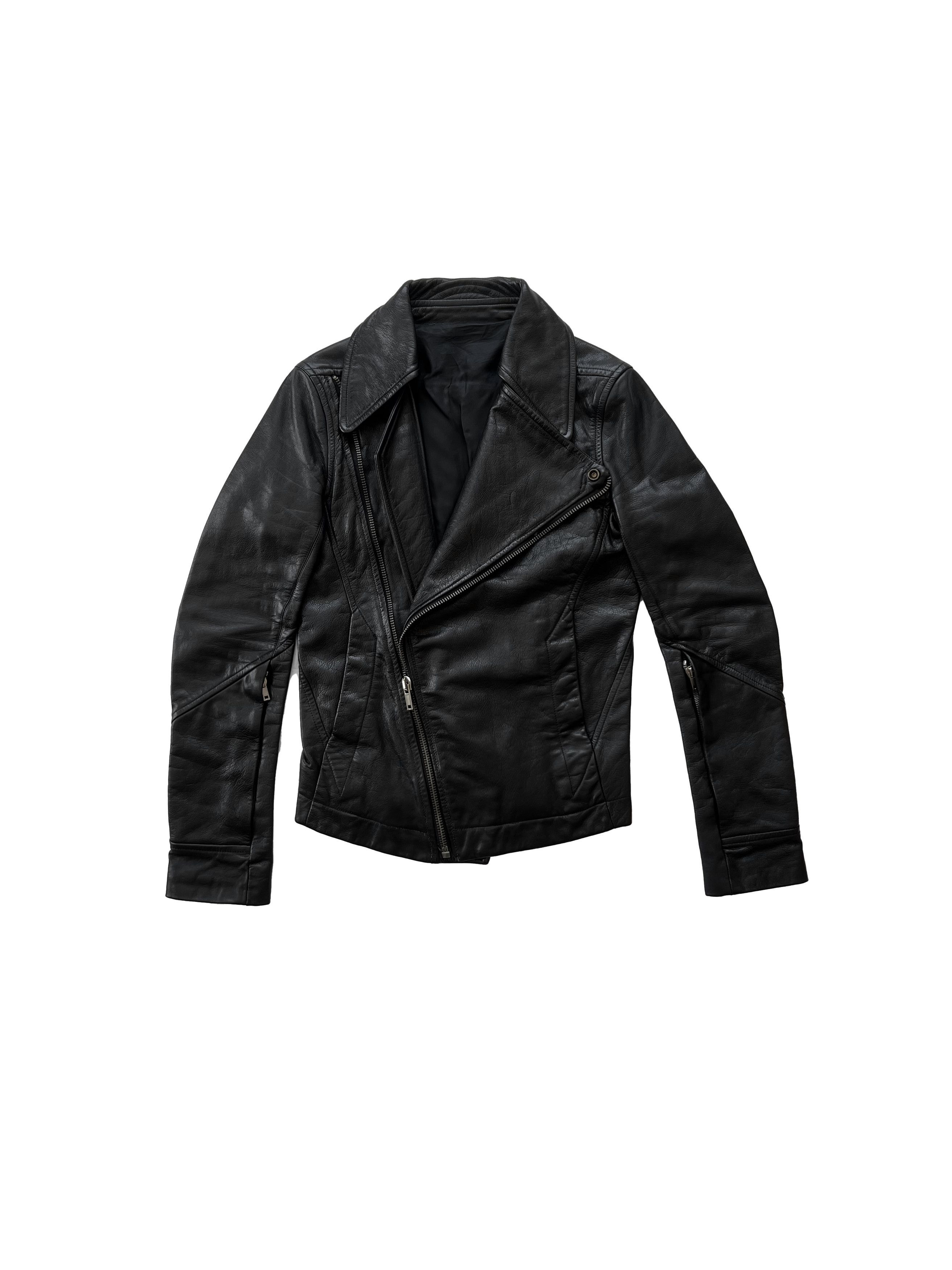 ジャケット・アウター archive Rick Owens single riders jacket Rick Owens - Cropped Buckled Leather Jacket Rick Owens