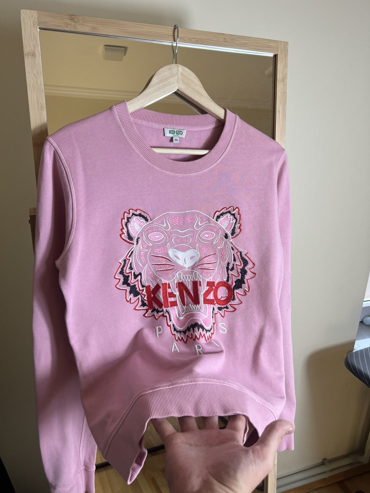 Kenzo Women’s Vintage Y2K Kenzo Sweatshirt Pink Big Logo Size M / US 6-8 / IT 42-44 - 4 Thumbnail