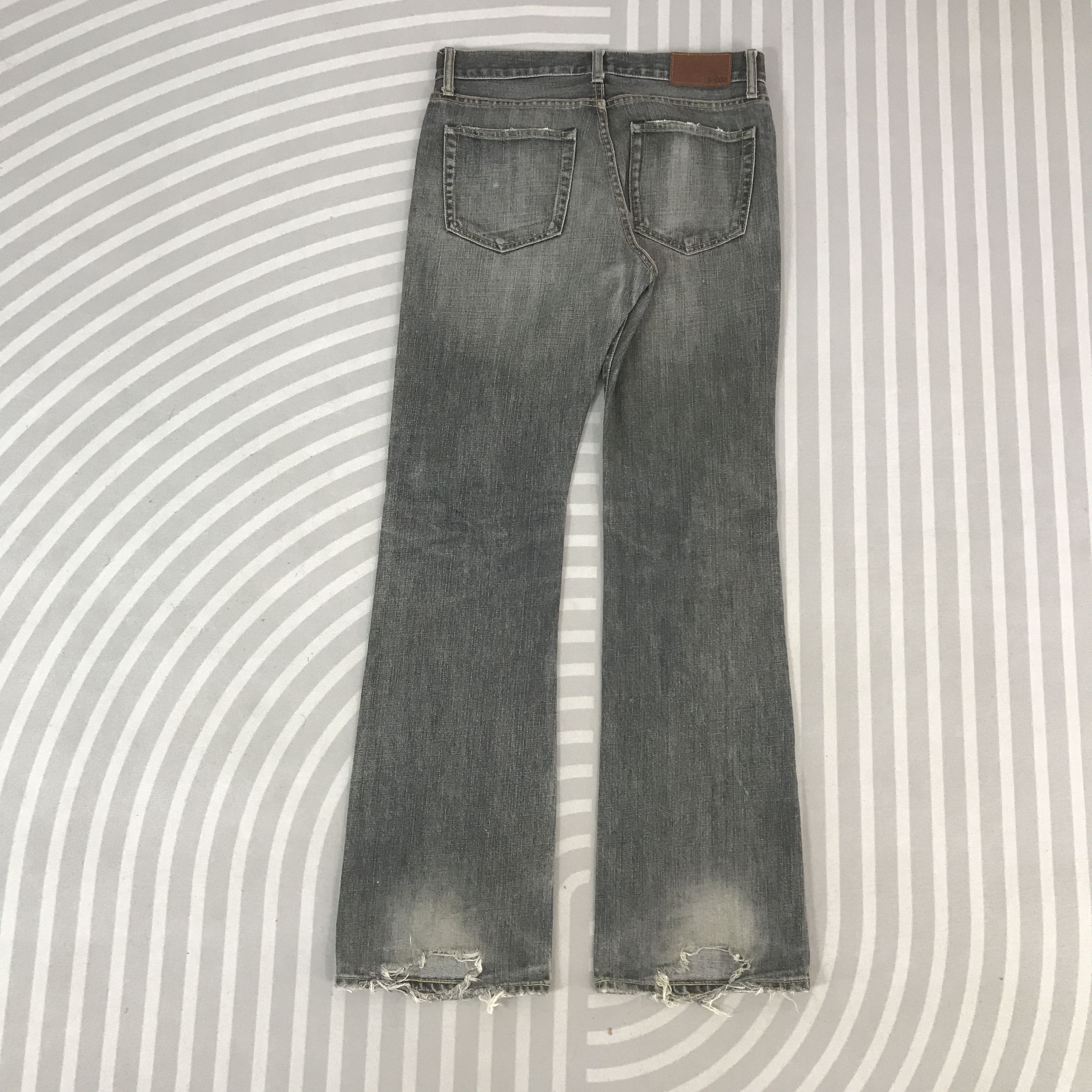 Japanese Brand Flare Japanese Uniqlo Distressed Denim black pants K54B11 Size US 30 / EU 46 - 4 Thumbnail