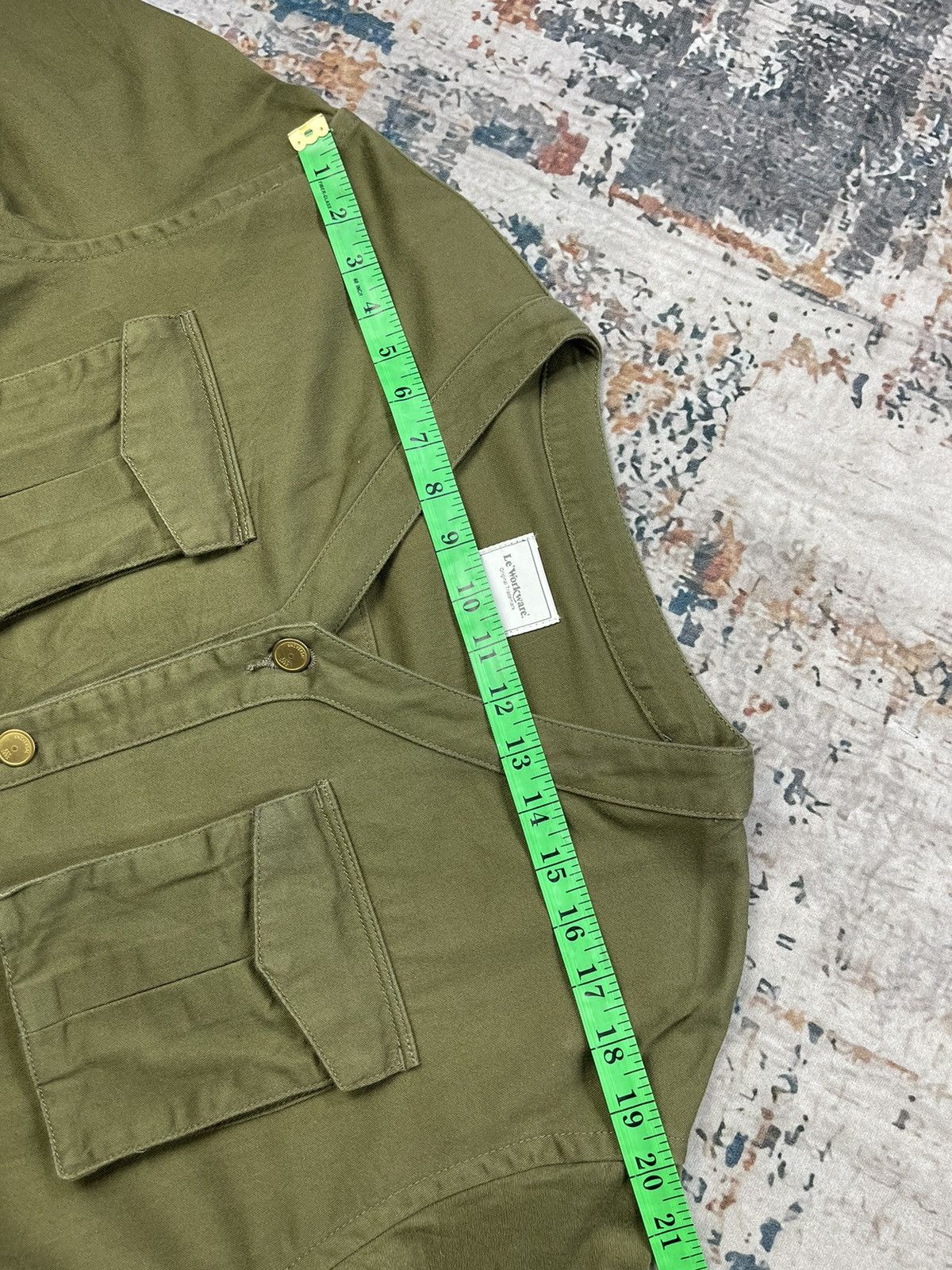 Japanese Brand Le Workware Journal Standard Collarless Belted Jackets Size M / US 6-8 / IT 42-44 - 10 Thumbnail