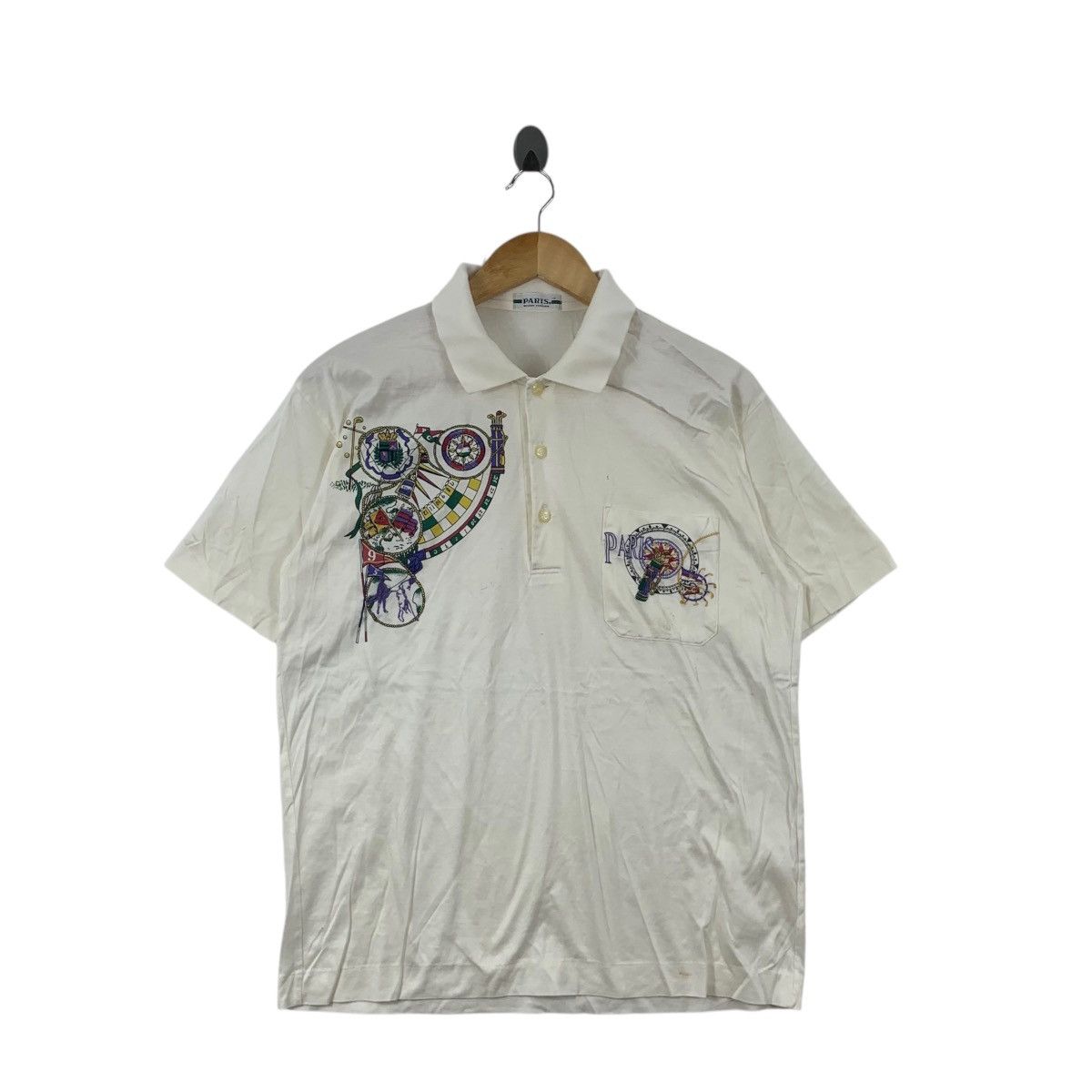 Vintage Vintage PARIS RESORT FASHION Golf Course Polo Tee Shirt Top Size US L / EU 52-54 / 3 - 3 Thumbnail