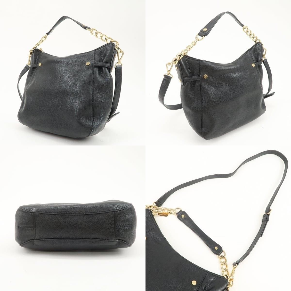 Michael Kors Michael Kors Leather Shoulder Bag Black Size ONE SIZE - 3 Thumbnail