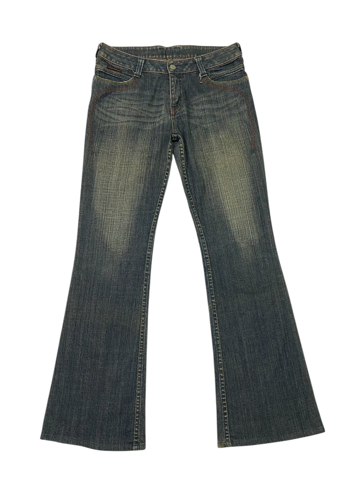 If Six Was Nine Japanese brand X tornado mart spiral style flare jeans Size US 31 - 2 Thumbnail