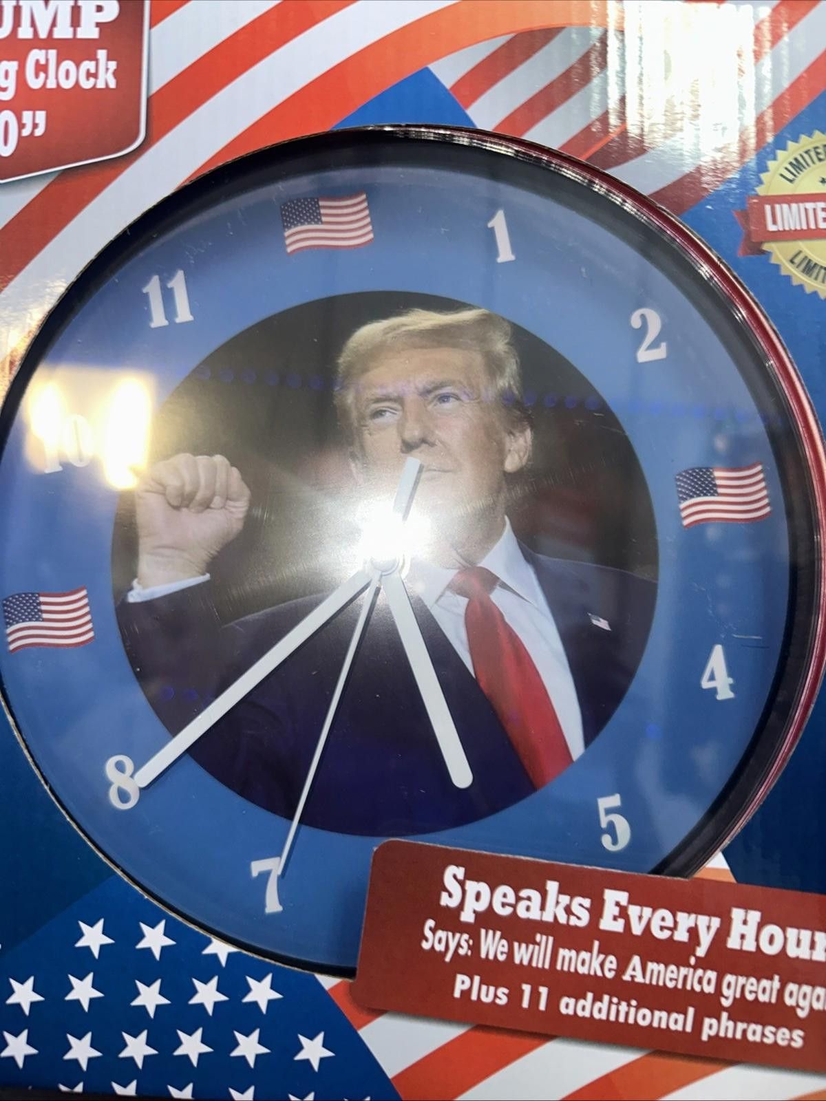 Crockett & Jones Talking Trump Wall Clock We Will Make America Great Again Size ONE SIZE - 2 Thumbnail