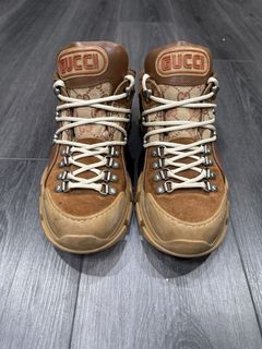 9G US 9.5 NEW $980 GUCCI Mens FLASHTREK GG CANVAS Leather HYBRID BOOTS –  COUTURE FOR ALL