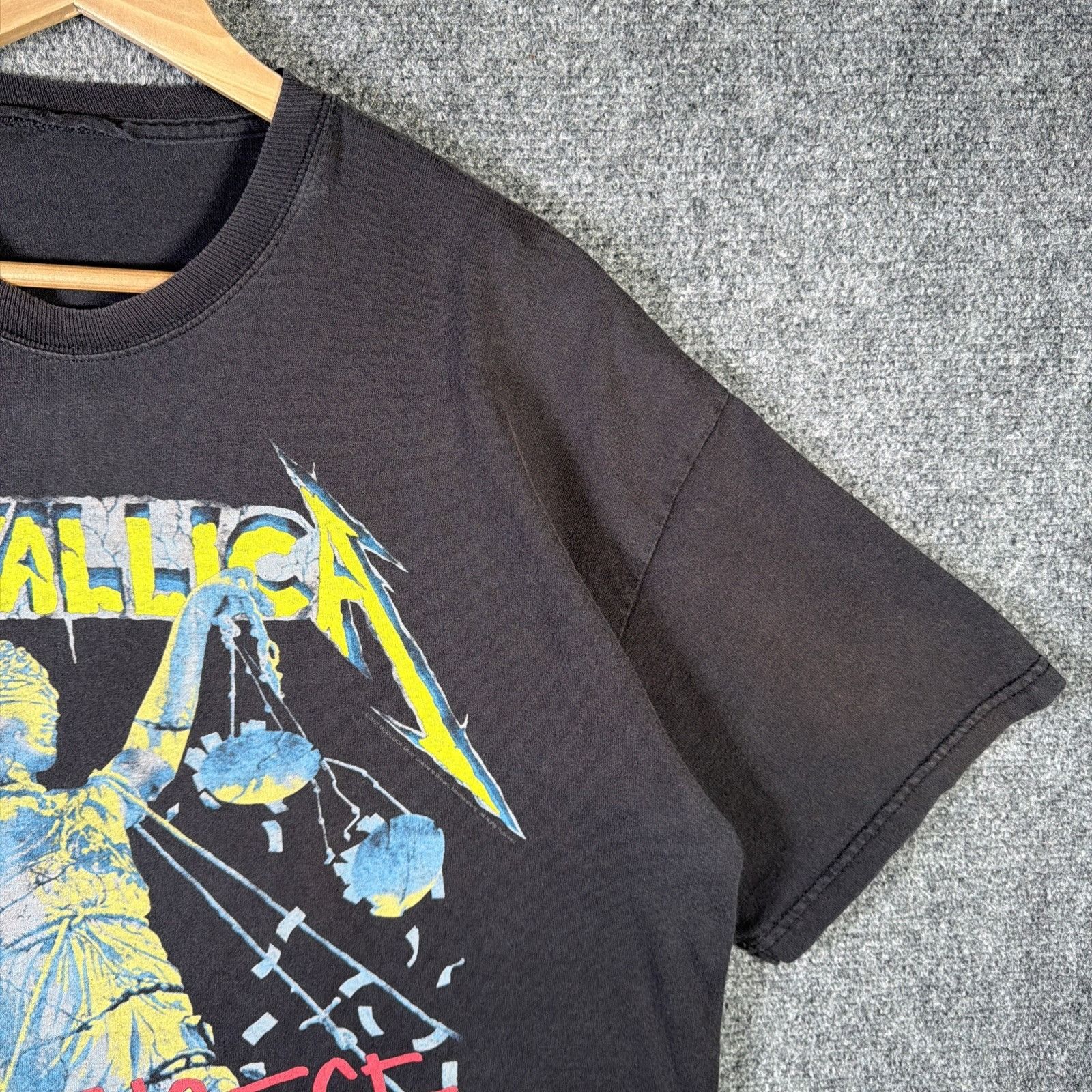 Band Tees Vintage Metallica Shirt Mens Large Black 90s Justice For All Size US L / EU 52-54 / 3 - 7 Thumbnail