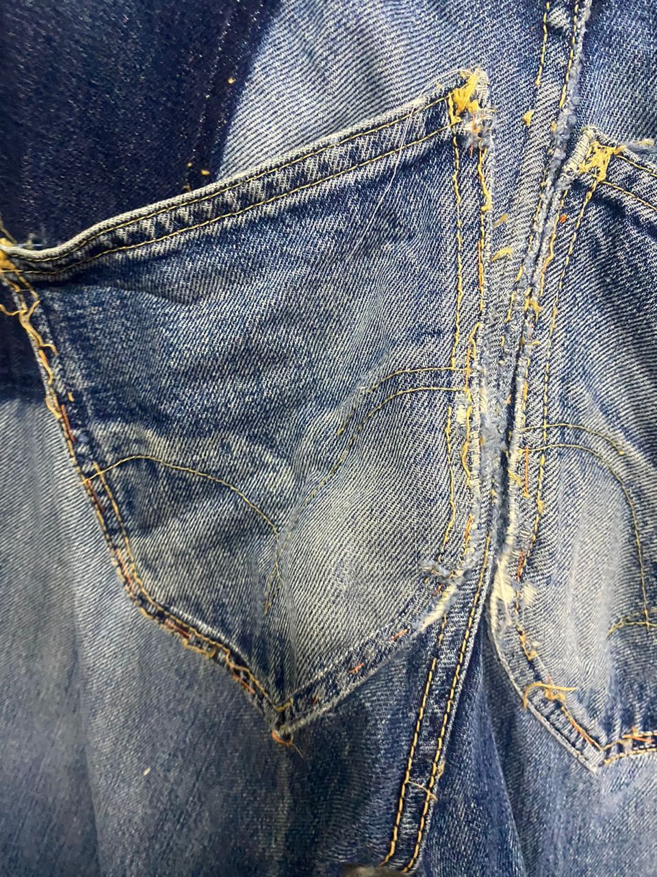 Sugar Cane 💥BEST OFFER💥VINTAGE SUGAR CANE SELVEGDE DISTRESSED DENIM Size US 30 / EU 46 - 3 Thumbnail