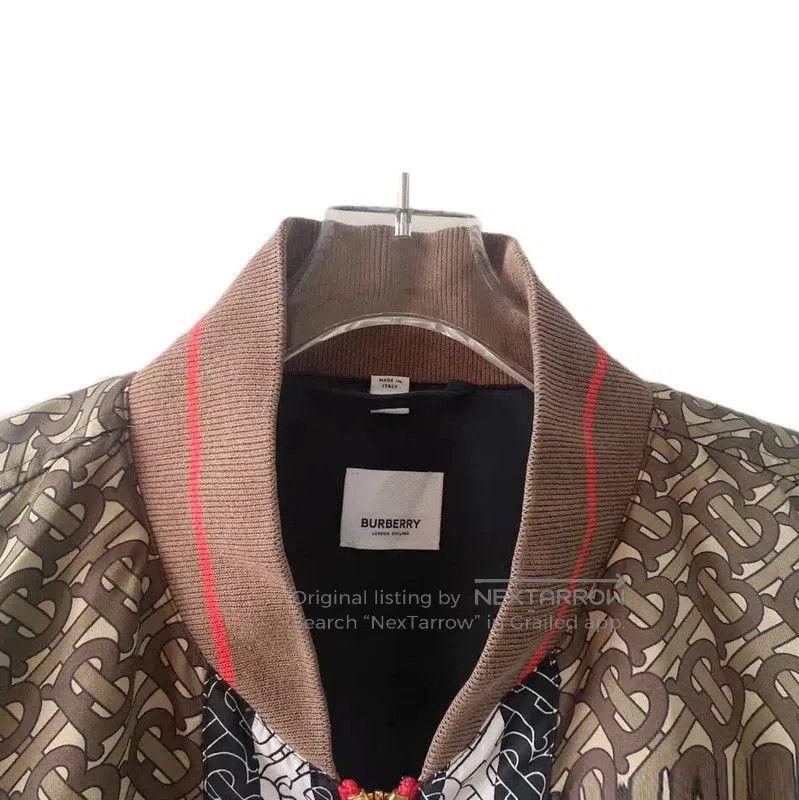Burberry Burberry Brown Nylon Bomber Jacket for Men. Size US XL / EU 56 / 4 - 3 Thumbnail