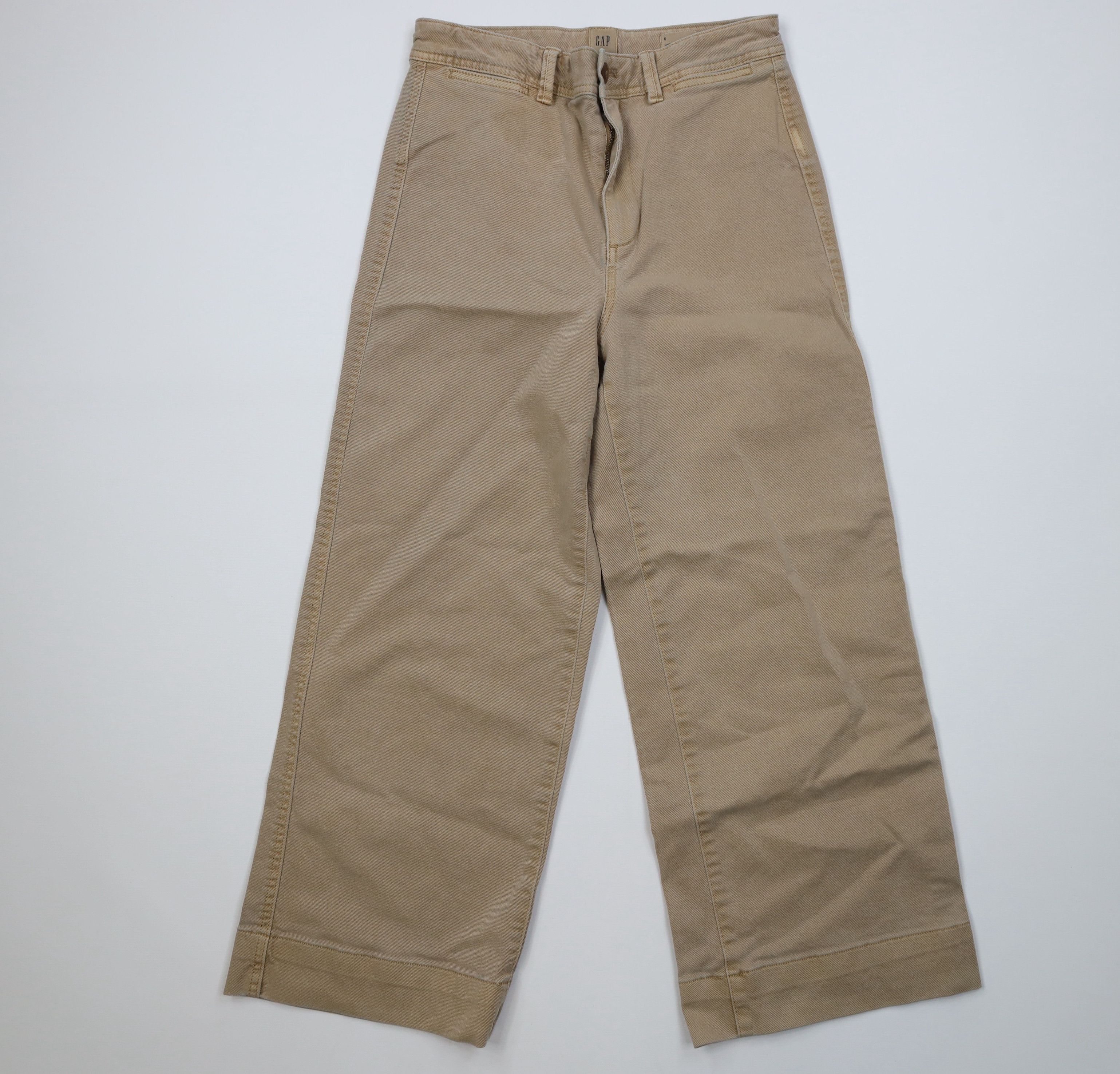 Vintage Y2K Gap Stonewashed High Rise Wide Leg Cropped Pants