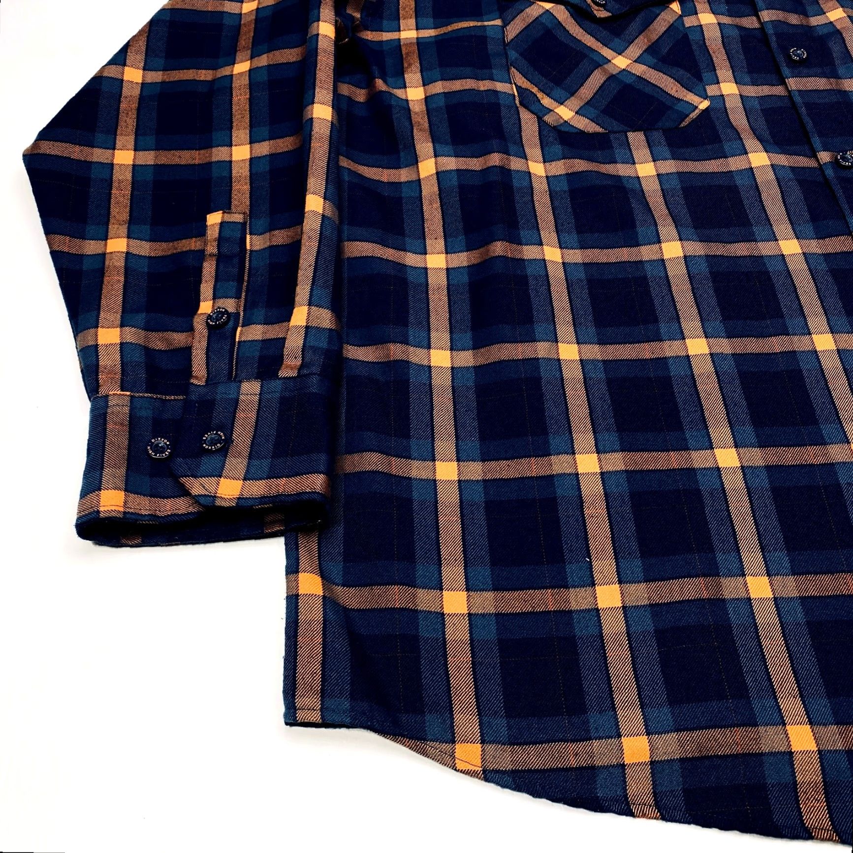 Vintage Dixxon Flannel Shirt Mens 4XL High Five Blue Orange Plaid Button Up Long Sleeve Size US XXL / EU 58 / 5 - 3 Thumbnail