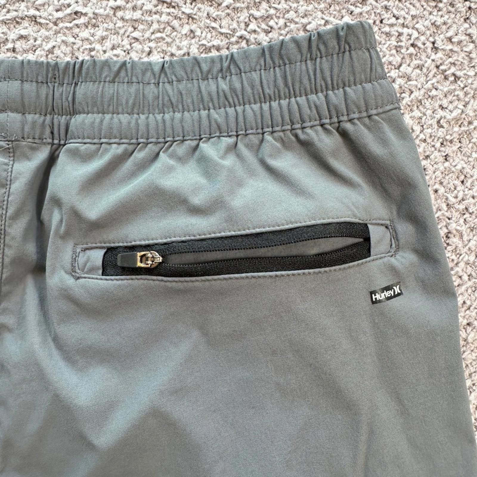 Hurley Hurley Mens Track Pants Joggers L Gray Zip Pockets Athletic Size US 34 / EU 50 - 7 Thumbnail
