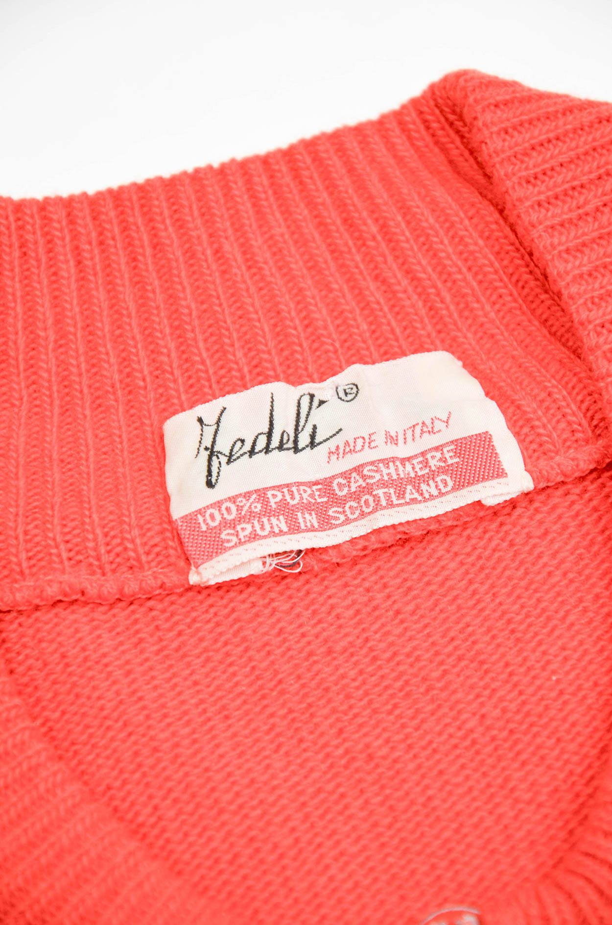 Fedeli Fedeli Red Cashmere Zip-Up Cardigan - Size IT50 Size US M / EU 48-50 / 2 - 6 Thumbnail