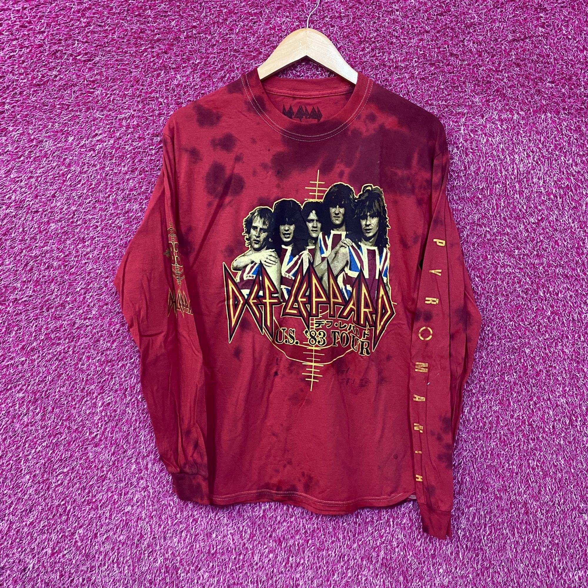 Def Leppard Def Leppard Pyromania 83 US Tour Tie Dye Long Sleeve T-Shirt Size US M / EU 48-50 / 2 - 1 Thumbnail