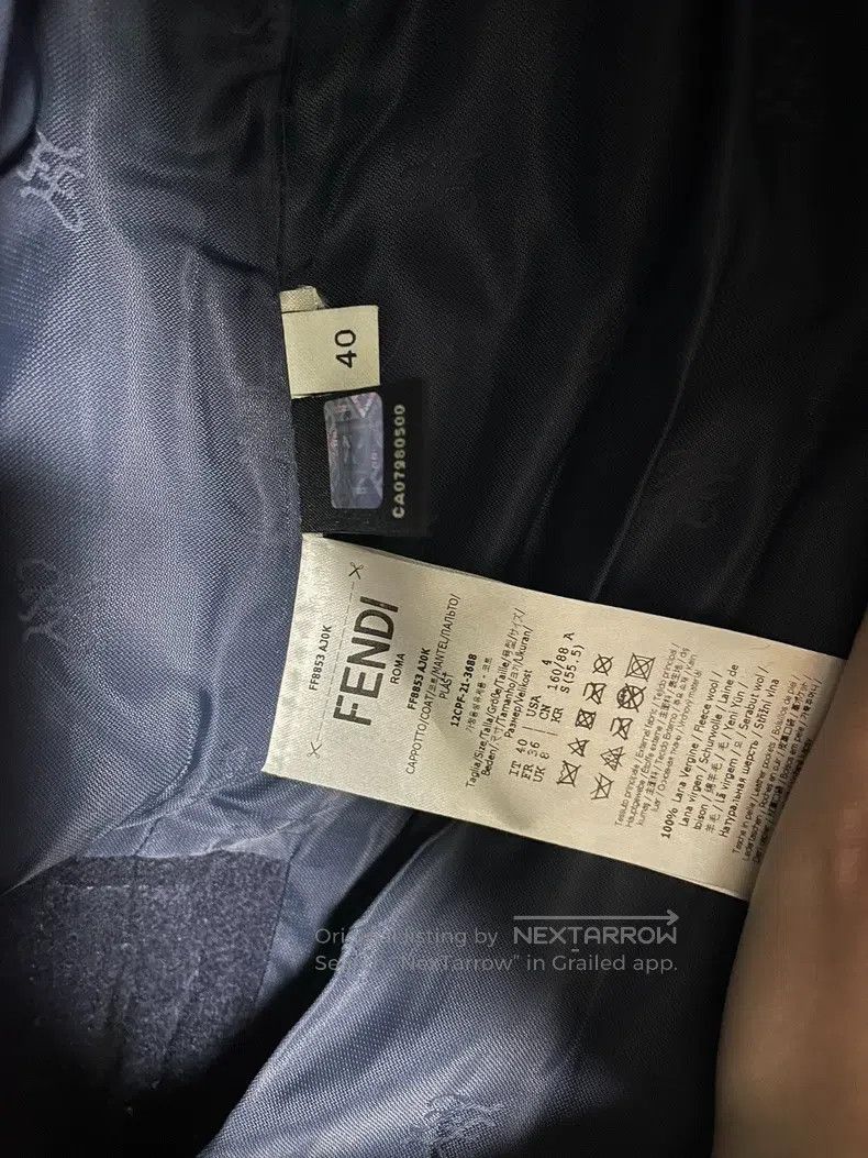 Fendi Fendi Navy blue wool coat shirt jacket style Size XS / US 0-2 / IT 36-38 - 4 Thumbnail