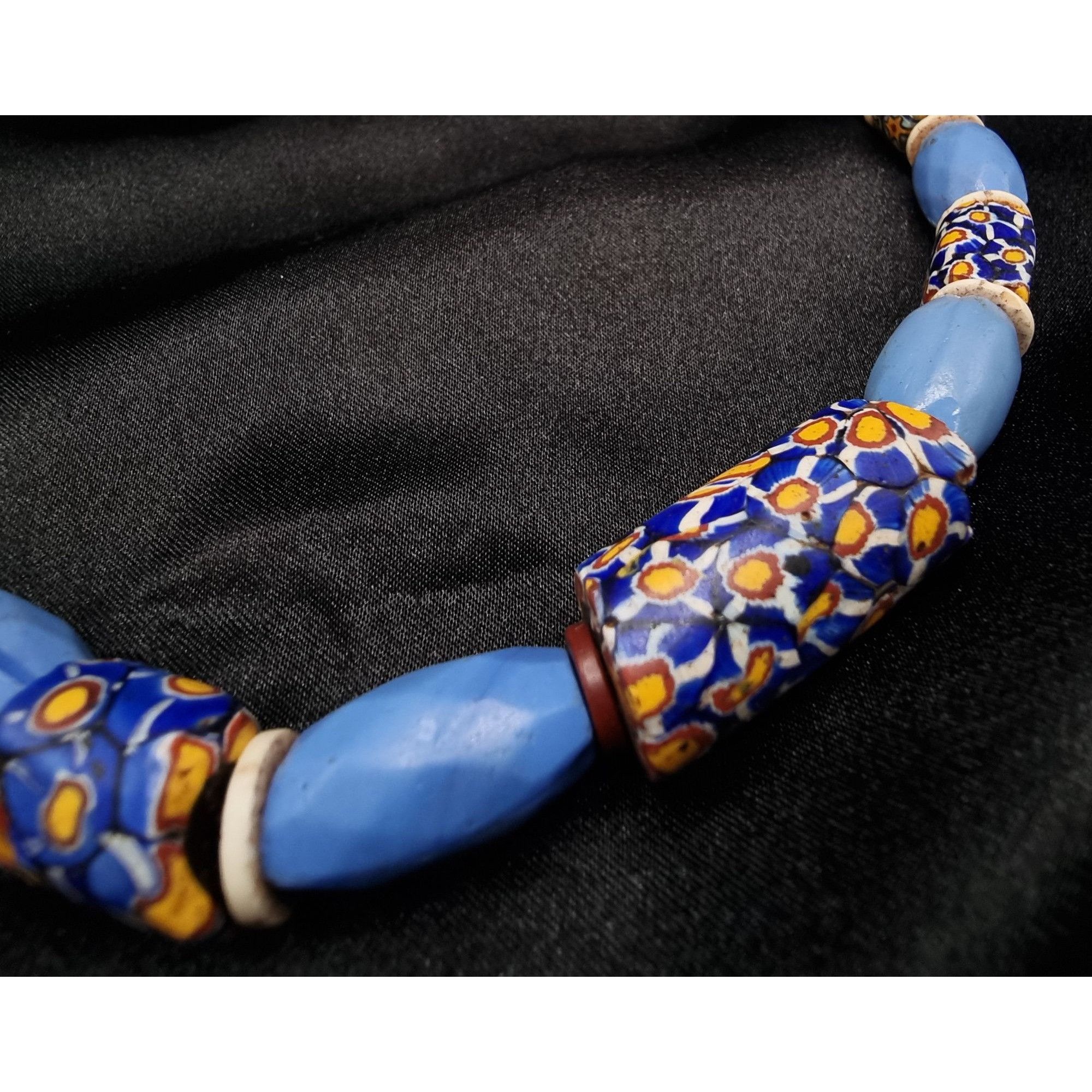 Vintage Antique Venetian Millefiori African Trade Bead Necklace With Size ONE SIZE - 4 Thumbnail