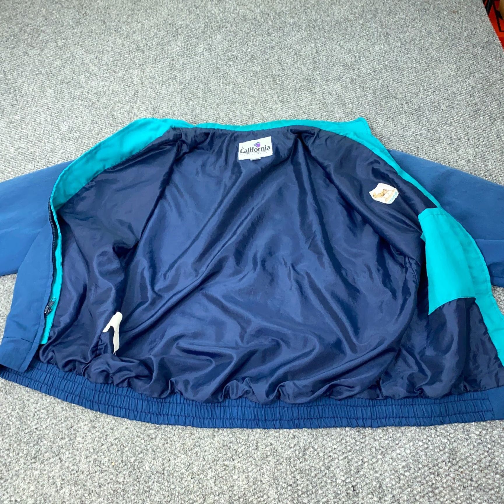 Vintage California Jacket Mens XL Blue Windbreaker Moose Embroidered Size US XL / EU 56 / 4 - 4 Thumbnail