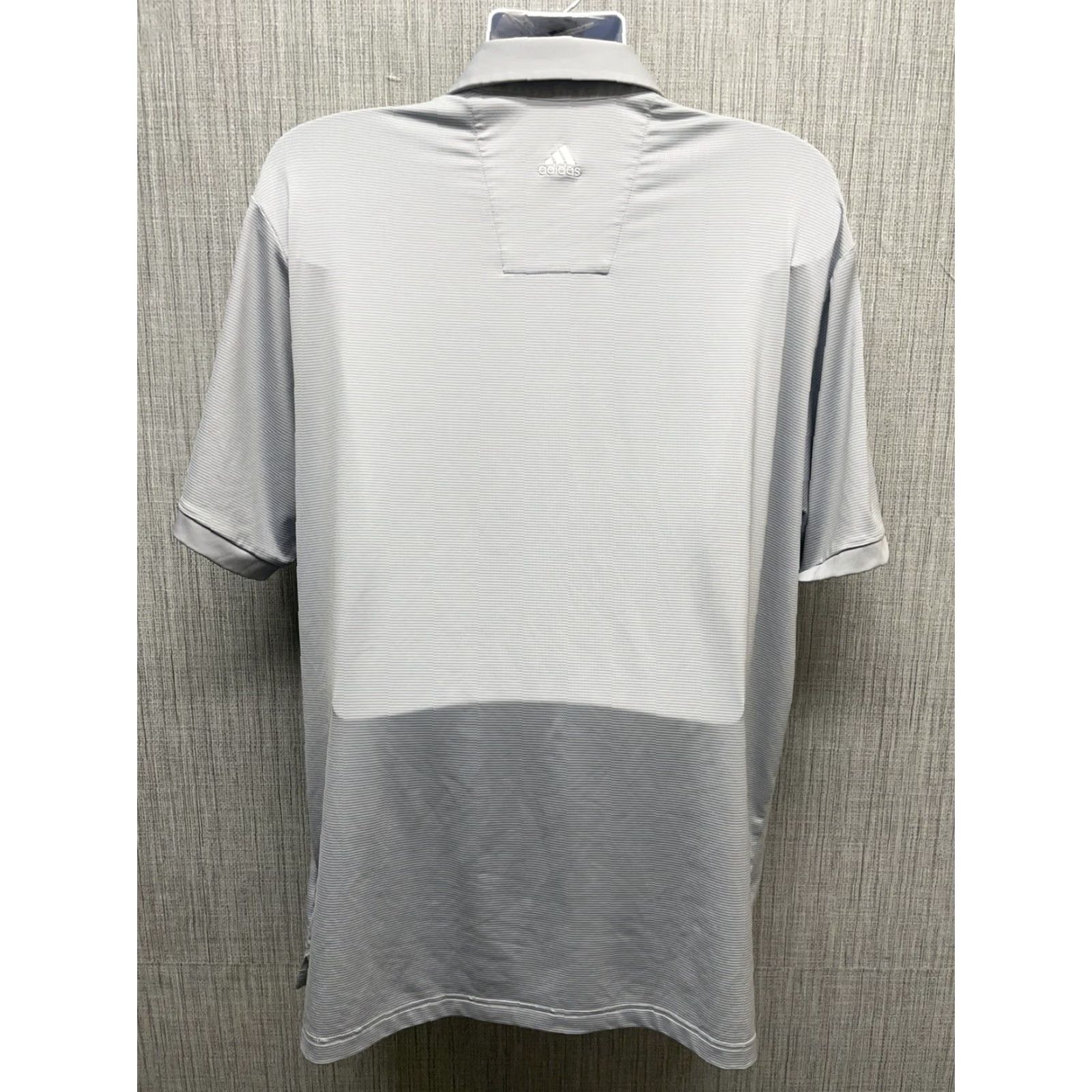 Adidas Adidas ClimaLite Golf Polo Mens XL Light Grey Stripped Gray Size US XL / EU 56 / 4 - 4 Thumbnail