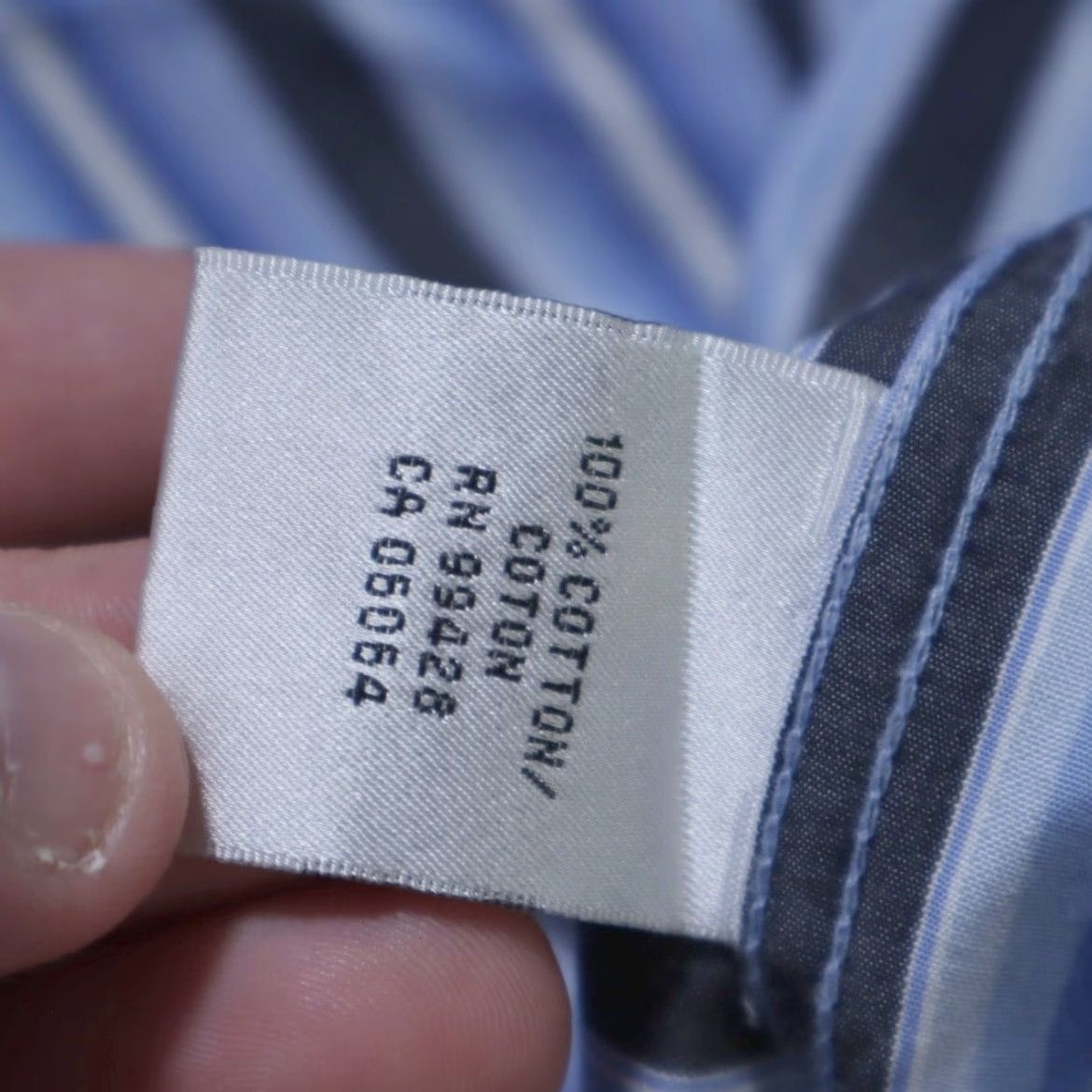 BUGATCHI Bugatchi Uomo Button Up Shirt Long Sleeve Striped Cotton Blue Men's L Flip Cuff Shirt Mens Size US L / EU 52-54 / 3 - 7 Thumbnail