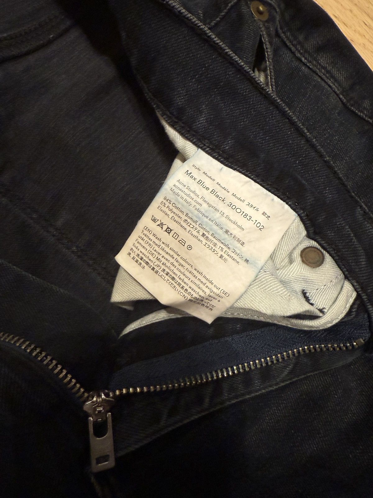 Acne Studios Acne Studios Bla Konst Max Blue Black Jeans Size US 31 - 3 Thumbnail