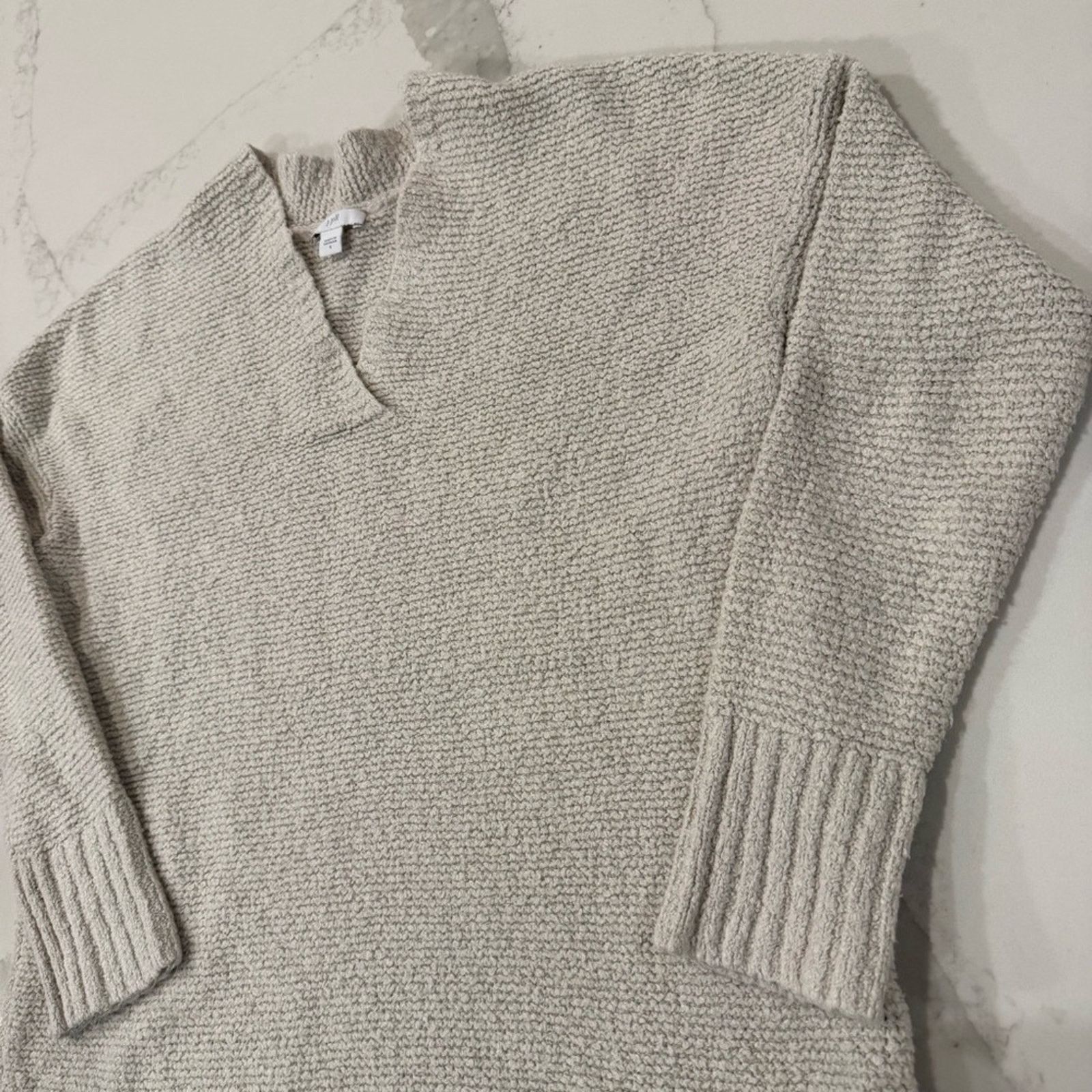 J. Jill J. Jill Textured VNeck Cotton Blend Cozy Sweater Women Small Size S / US 4 / IT 40 - 3 Thumbnail