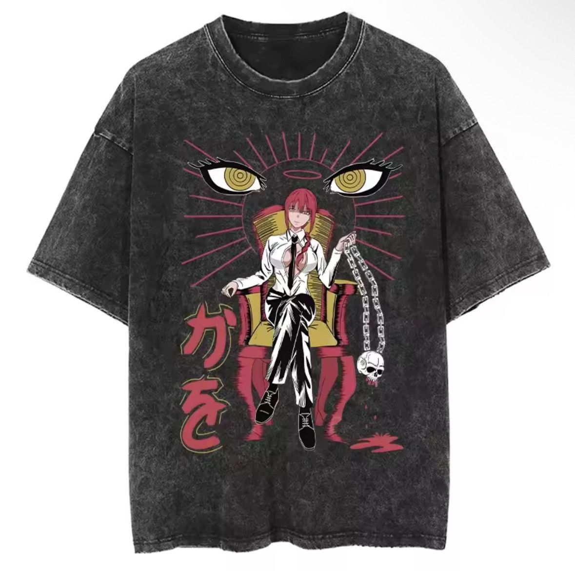 Other Y2K Goth Devil Eyes Anime Graffiti Washed T-Shirt Size US L / EU 52-54 / 3 - 1 Thumbnail