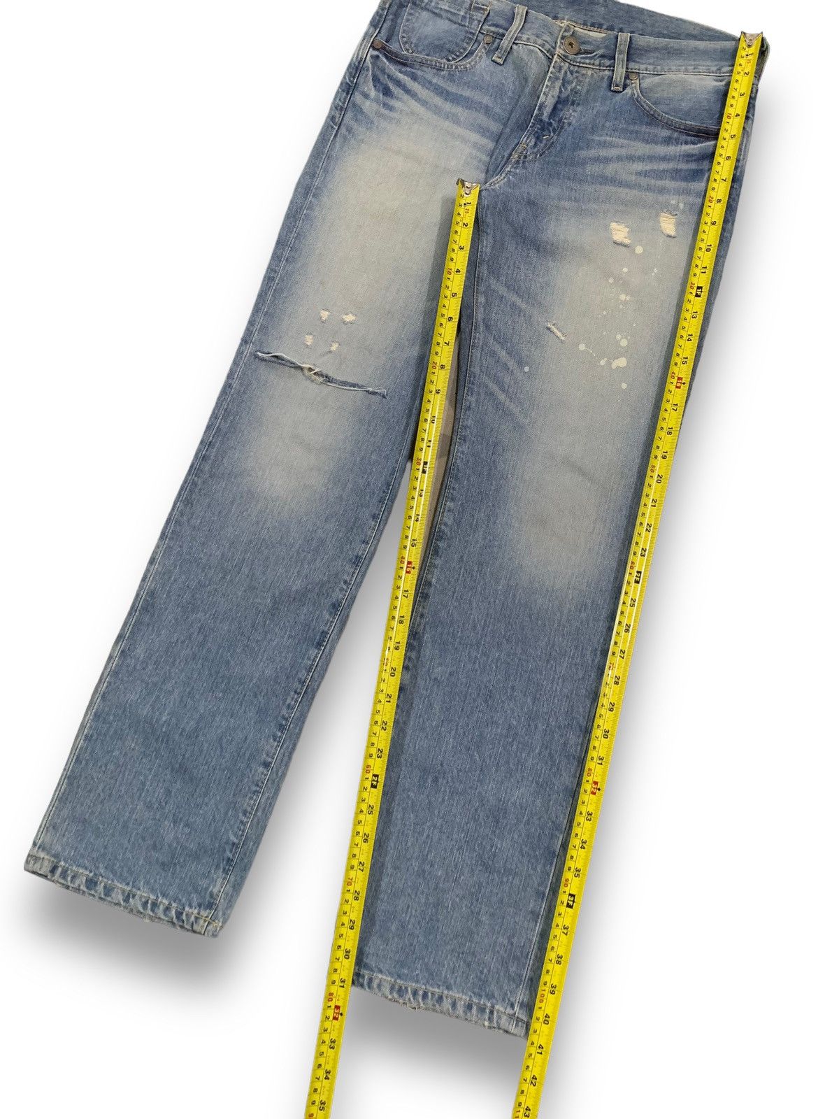 Levi's × Levi's Vintage Clothing × Vintage Vintage 90s Levis Blue Washed Loose Distressed Jeans Size US 32 / EU 48 - 16 Thumbnail