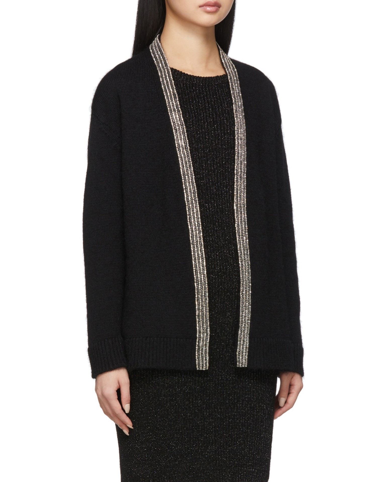 Saint Laurent Paris Saint Laurent Women's V-Neck Knit Cardigan Size S / US 4 / IT 40 - 1 Thumbnail