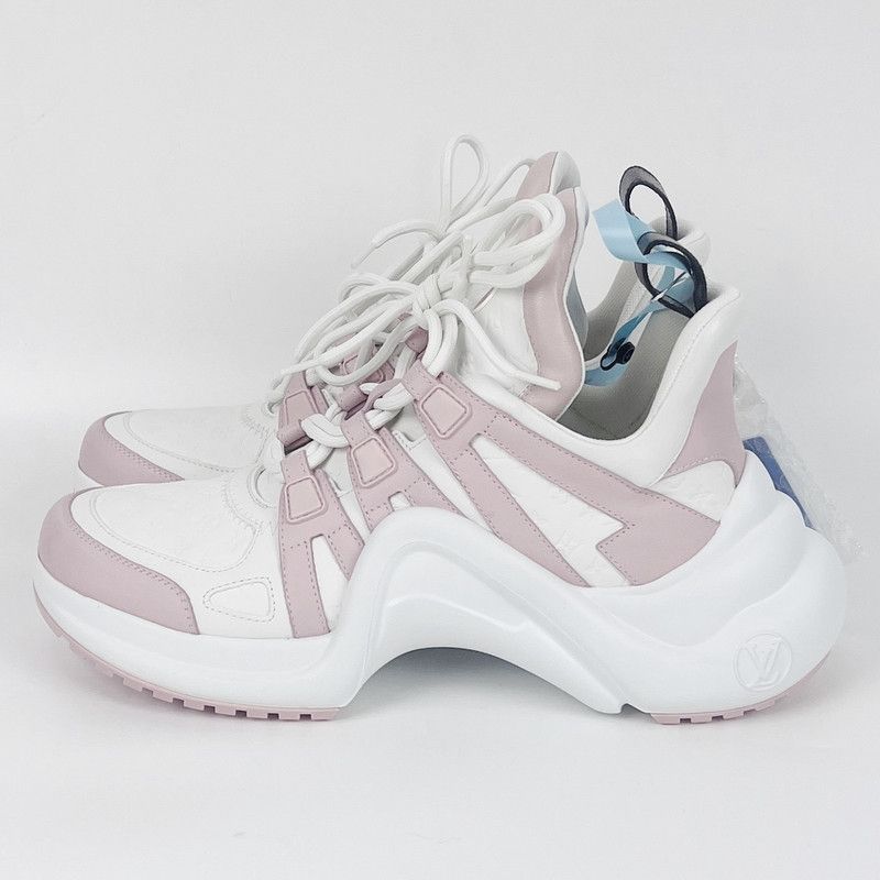 Louis Vuitton Louis Vuitton Archlight Pink Leather Sneakers 0079 Size US 9 / IT 39 - 1 Thumbnail