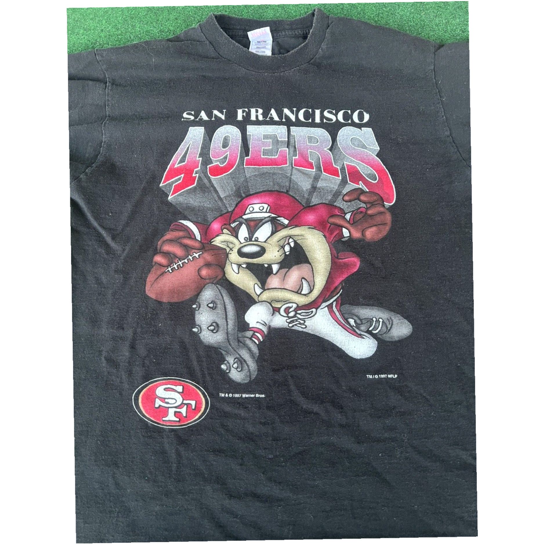 Fruit Of The Loom Vintage 1997 San Francisco 49ers Looney Tunes Taz T-Shirt XL Single Stitch Size US XL / EU 56 / 4 - 2 Thumbnail