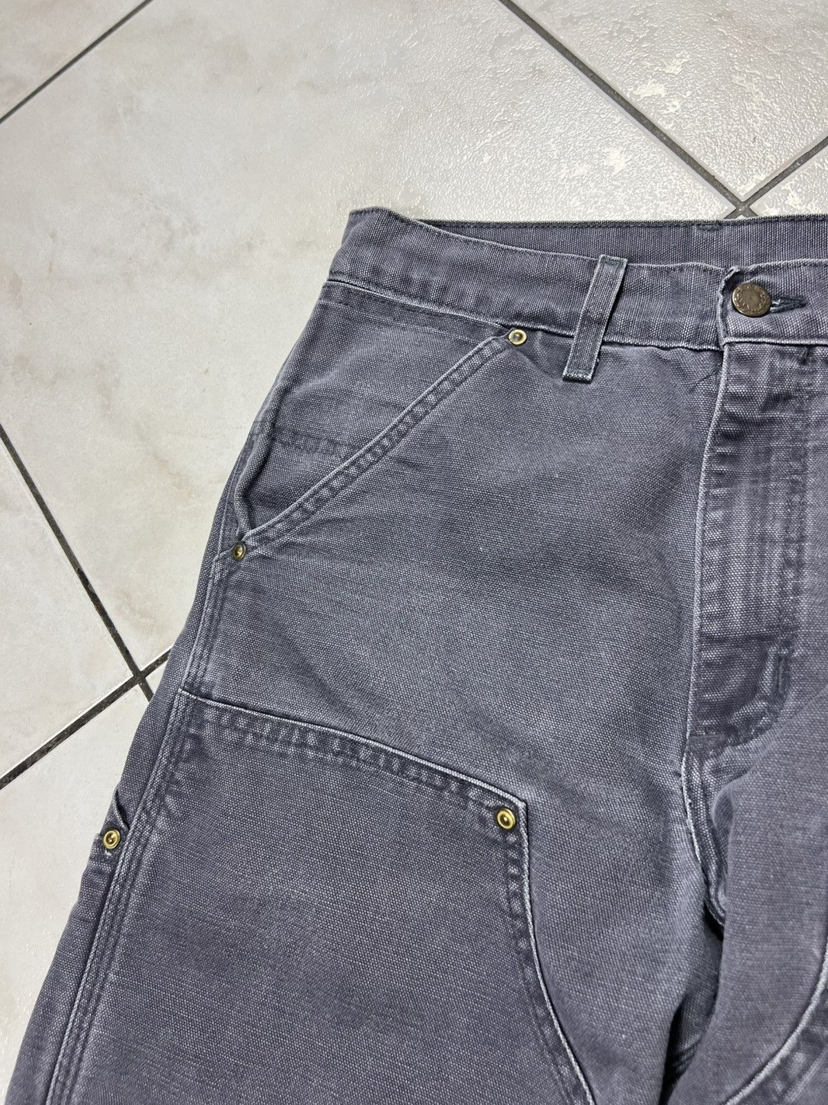 Carhartt Vintage 90s Carhatt double knee washed y2k sun faded pants Size US 29 - 7 Thumbnail