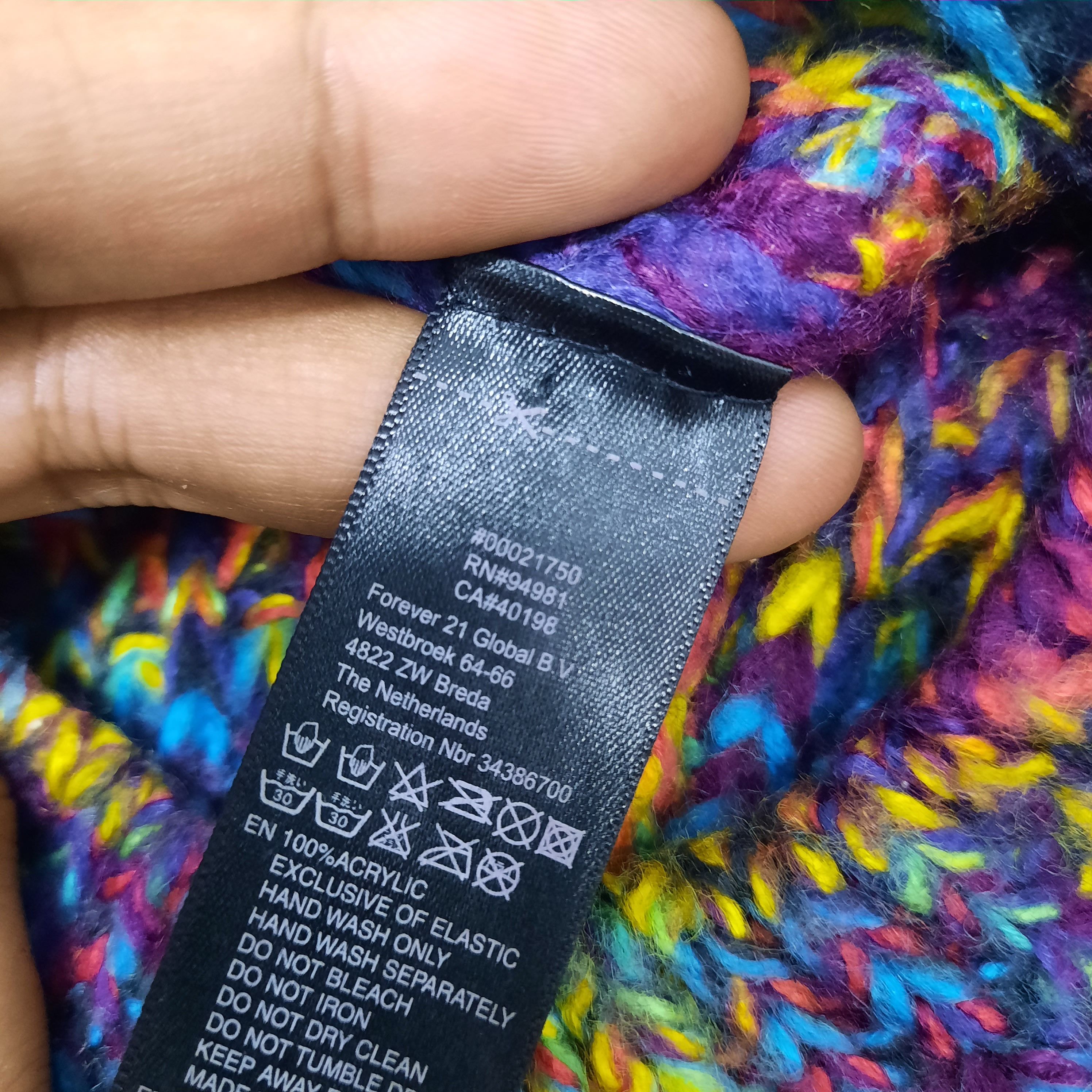 Japanese Brand 💥 Forever 21 rainbow knit beret hat Size ONE SIZE - 5 Thumbnail