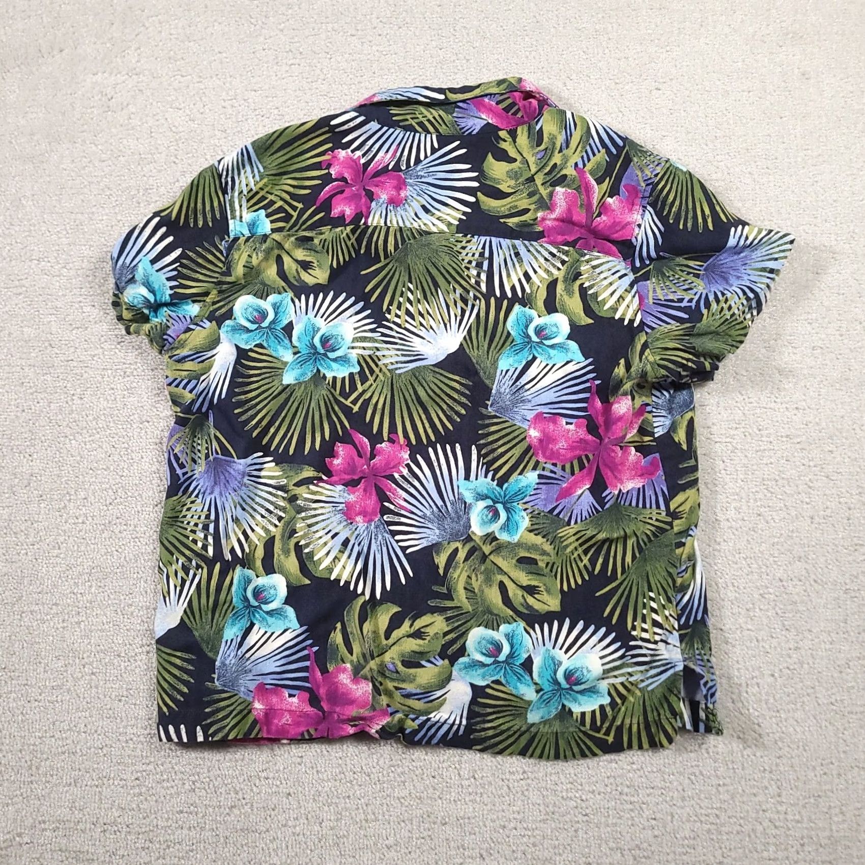 Vintage VINTAGE White Stag Ladies Floral Button Up Hawaiian Shirt Top Shoulder Pads Shirt Women L Blue 90s Hawaiian Style Basic Shirt Size L / US 10 / IT 46 - 7 Thumbnail