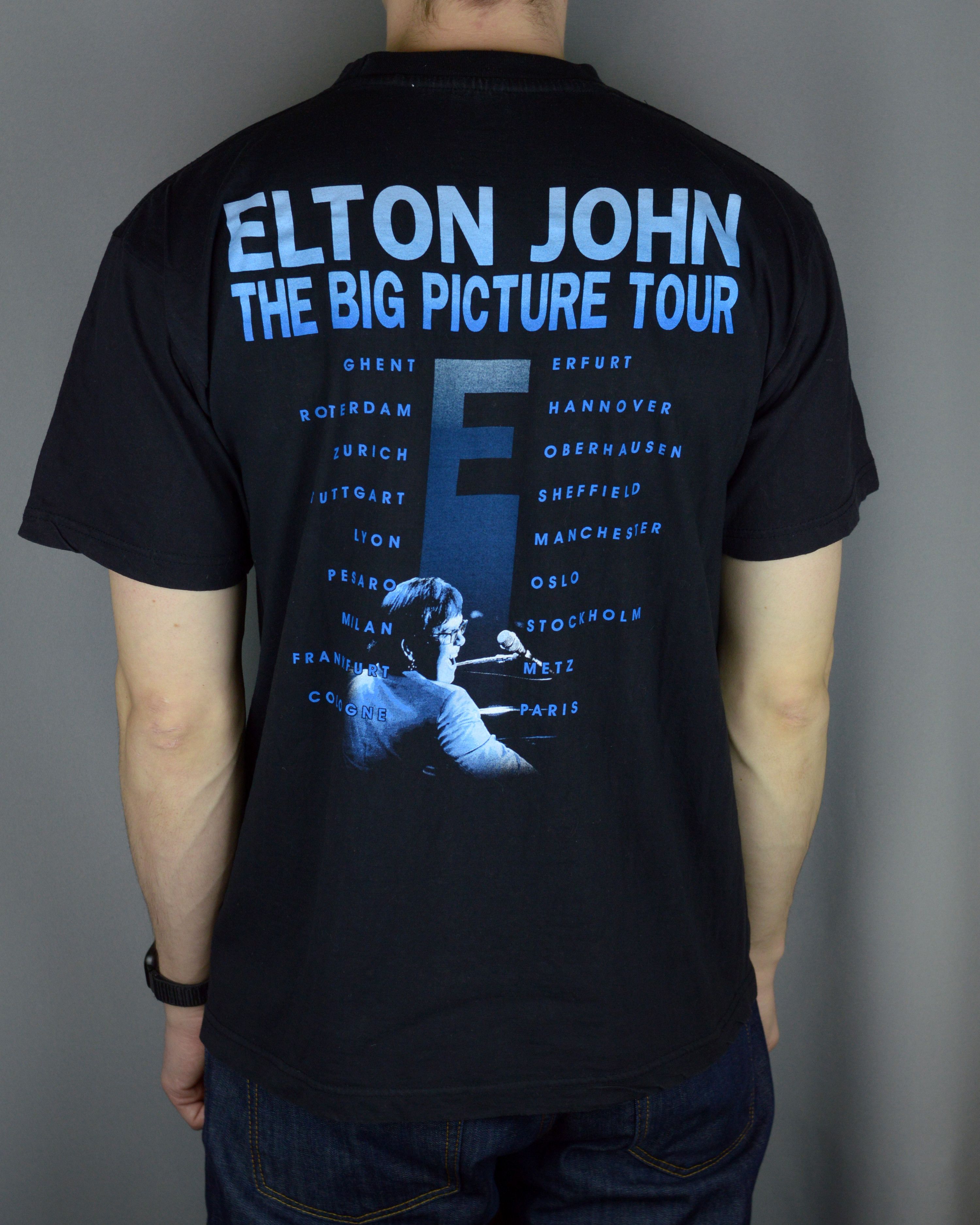 Vintage Vintage Elton John The Big Picture Tour 1997 t shirt Size US L / EU 52-54 / 3 - 2 Thumbnail