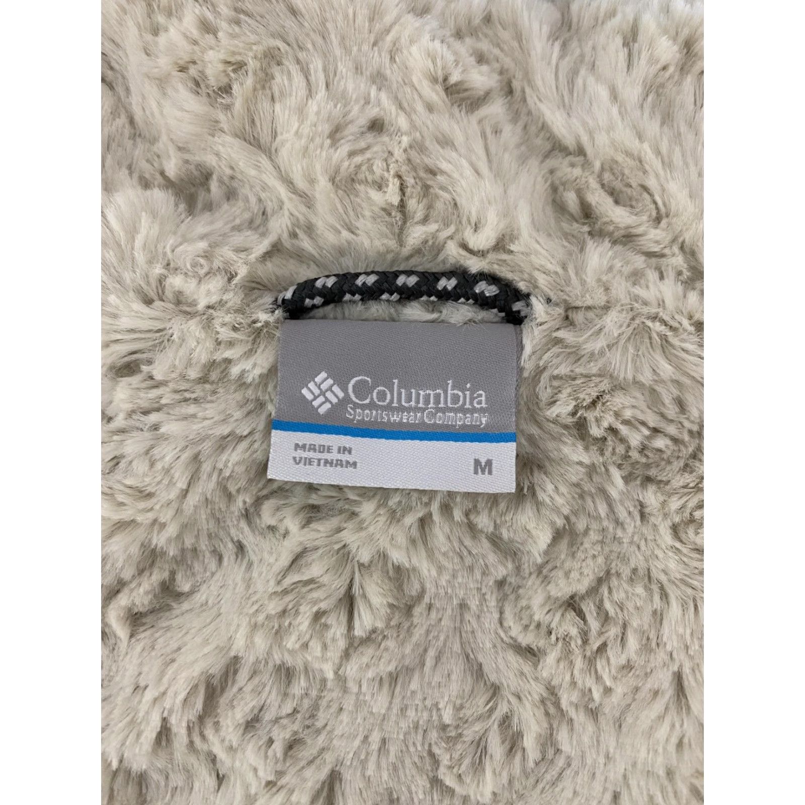 Vintage Columbia Vest Womens M Beige Quilted Sherpa Lined Insulated Drawcord Zip Pockets Logo Casual Travel Fall Winter Size M / US 6-8 / IT 42-44 - 6 Thumbnail