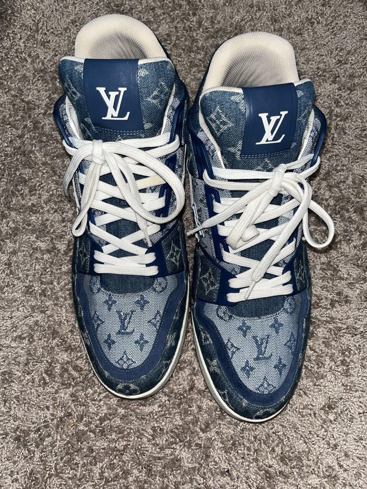 Louis Vuitton Louis Vuitton Trainer Denim Blue Size US 13 / EU 46 - 1 Thumbnail