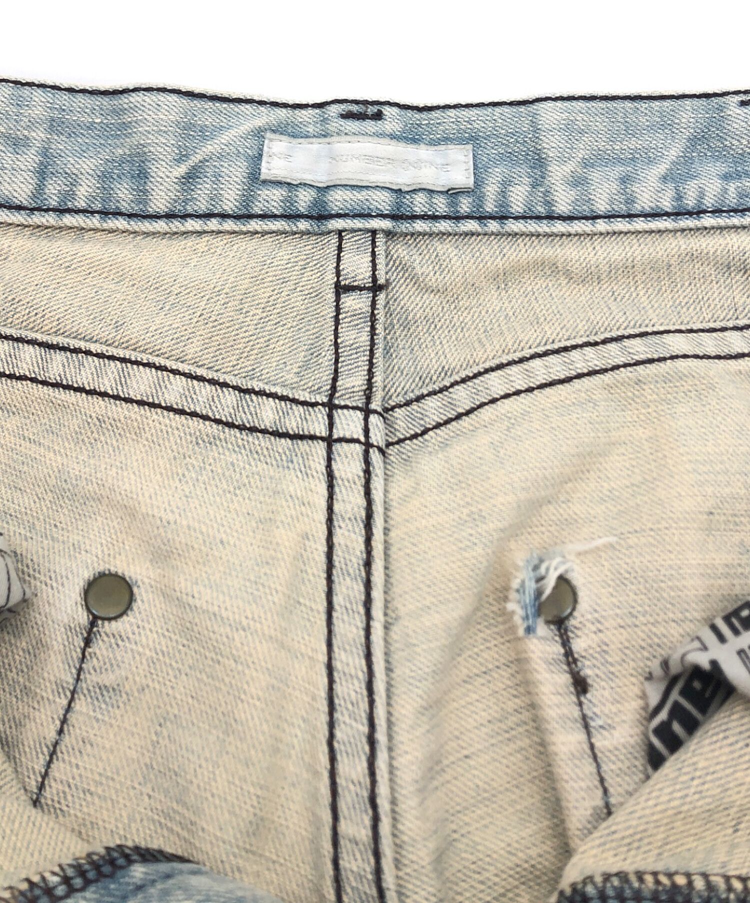 Number (N)ine NUMBER (N)INE Mud-finished Straight Denim Pants 3 x 30 Size US 31 - 4 Thumbnail