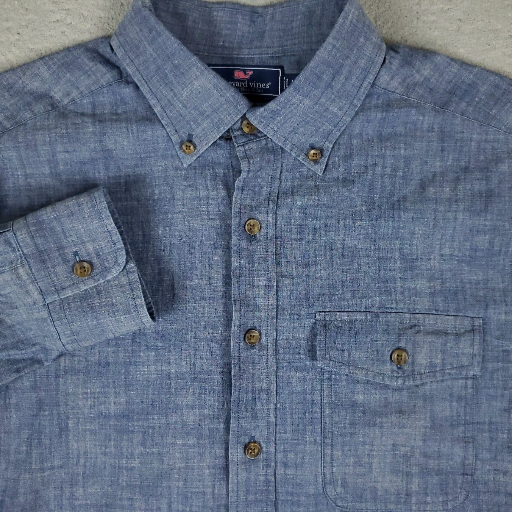 Vineyard Vines Vineyard Vines Shirt Mens Blue Button-Up Long Sleeve Size US M / EU 48-50 / 2 - 2 Thumbnail
