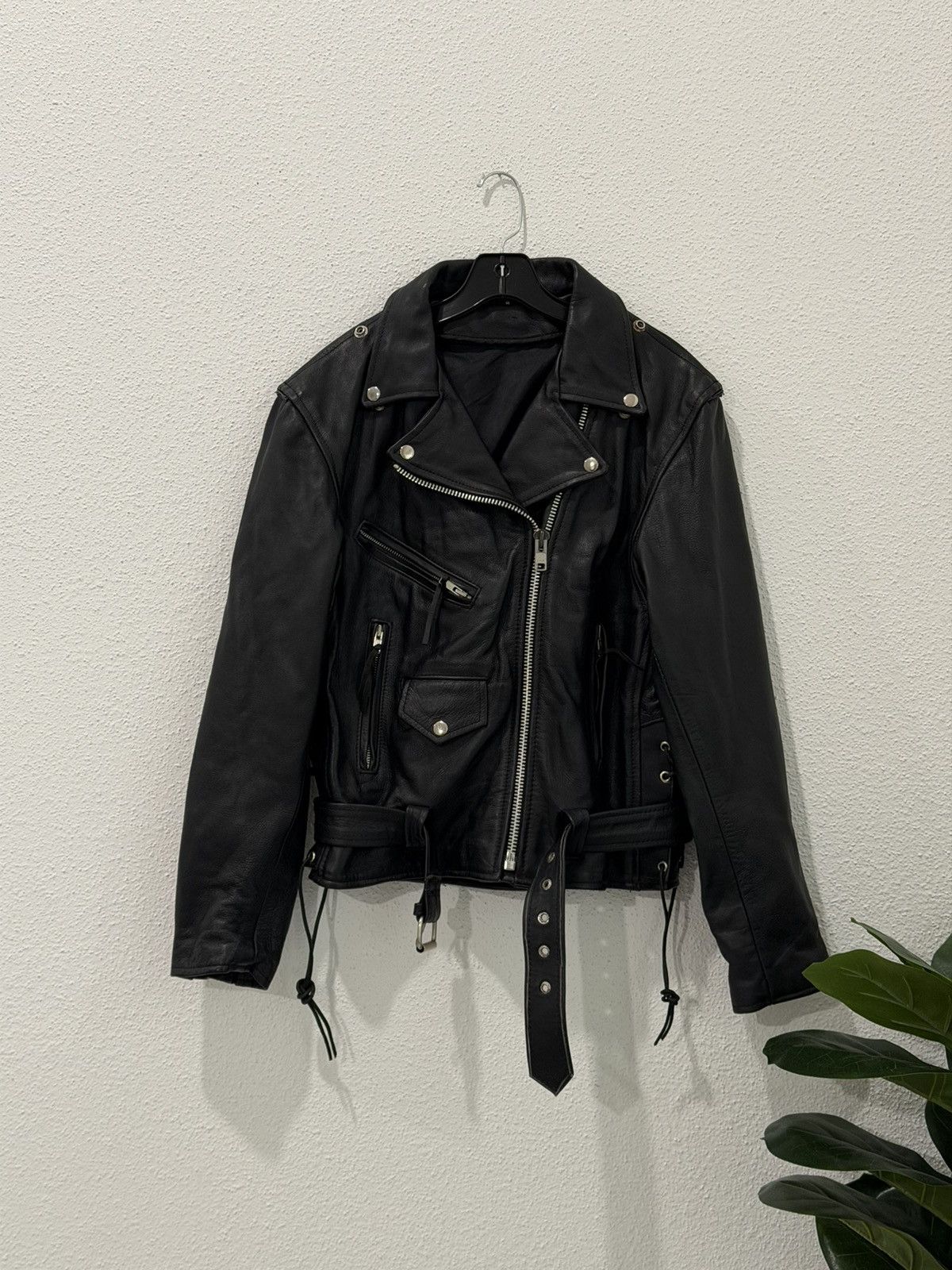 Vintage Vintage Biker Leather Quilted Lined Motorcycle Jacket Size 8 Size M / US 6-8 / IT 42-44 - 3 Thumbnail