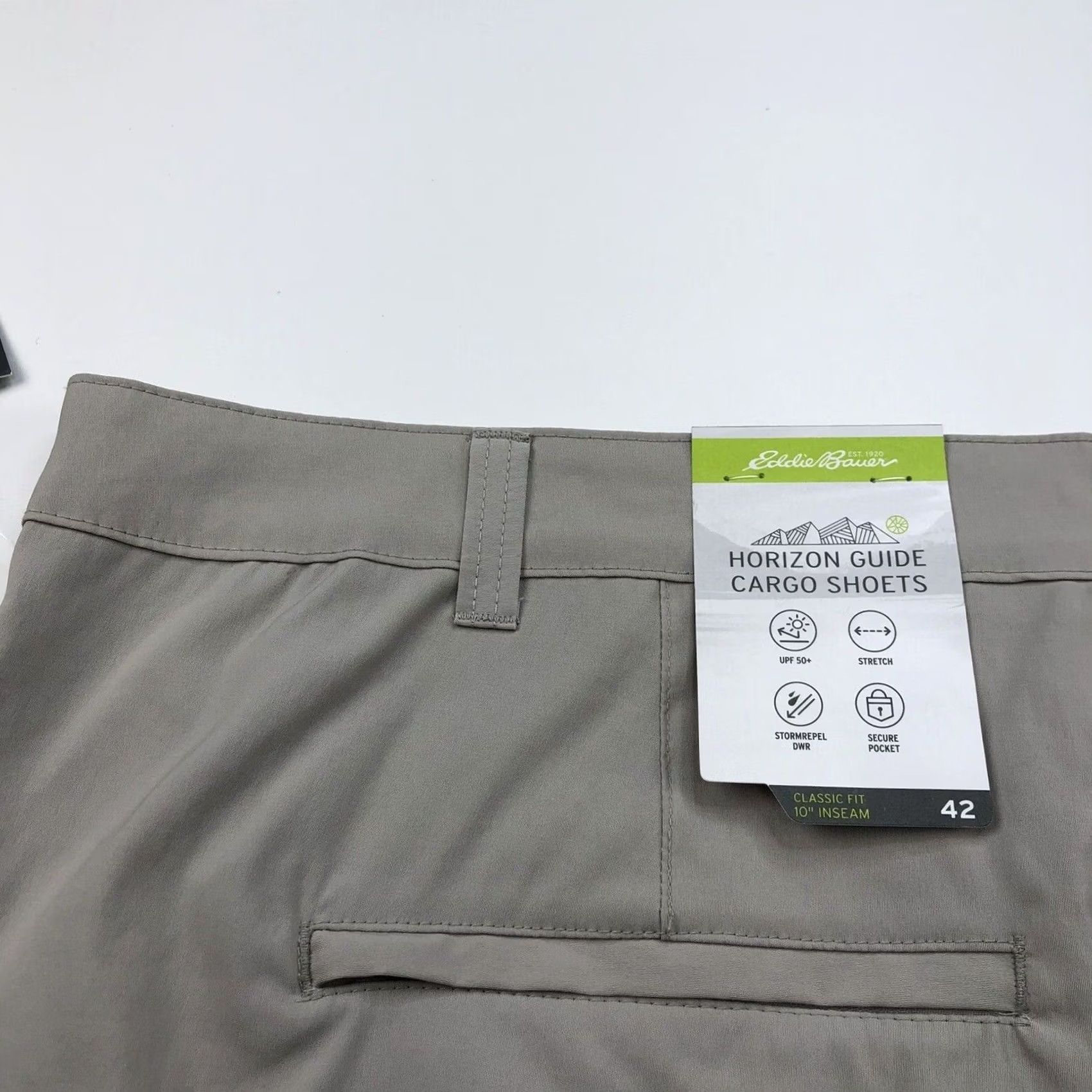 Eddie Bauer Eddie Bauer Horizon Guide Cargo 42 (Fit 42W) Nylon Spandex 10" Shorts Gray Shoes? Size US 42 / EU 58 - 2 Thumbnail