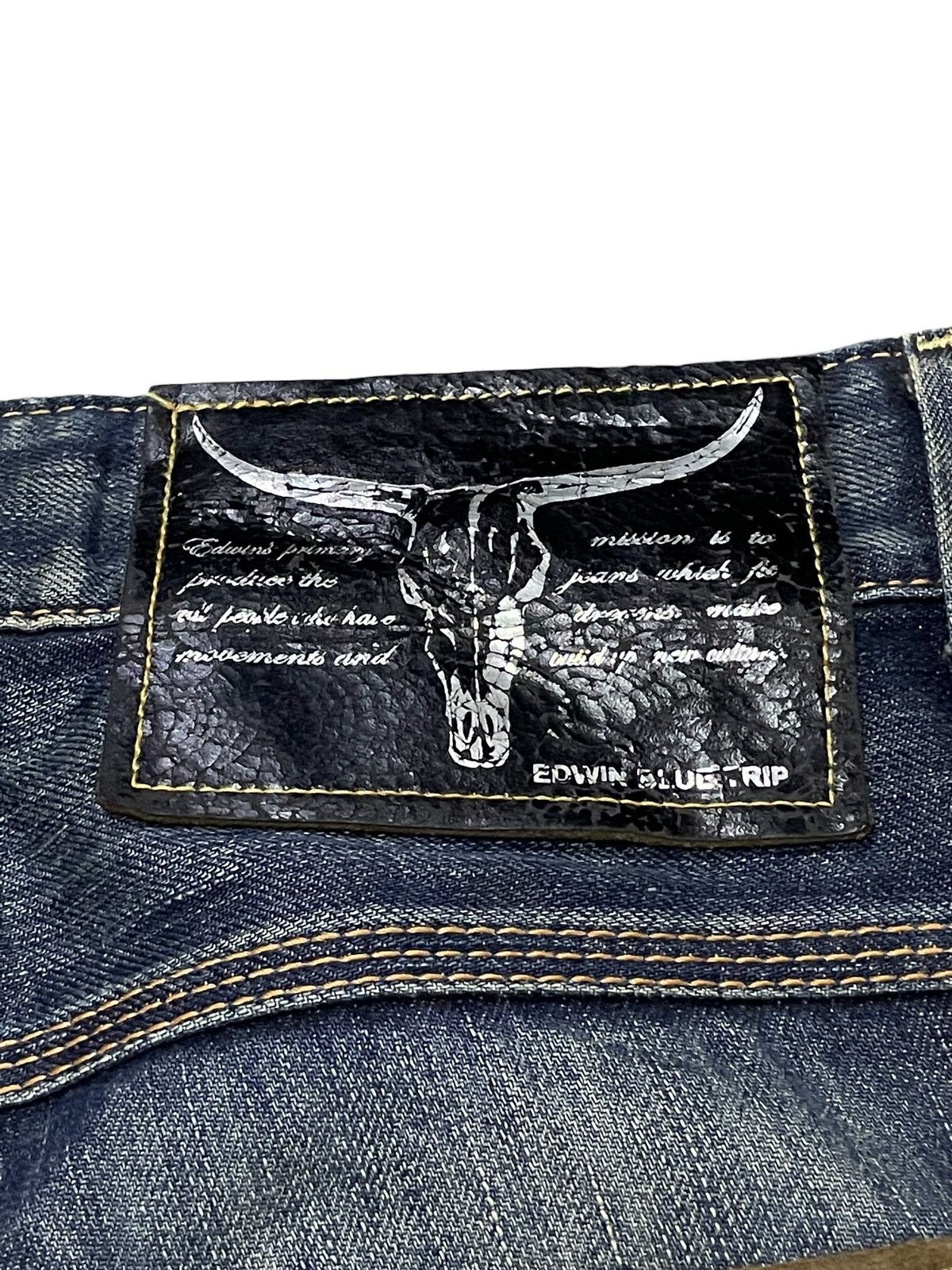 Edwin × Hysteric Glamour × Japanese Brand Edwin Bush Pocket Mud Wash Claw Mark Loose Denim Pants Size US 32 / EU 48 - 23 Thumbnail