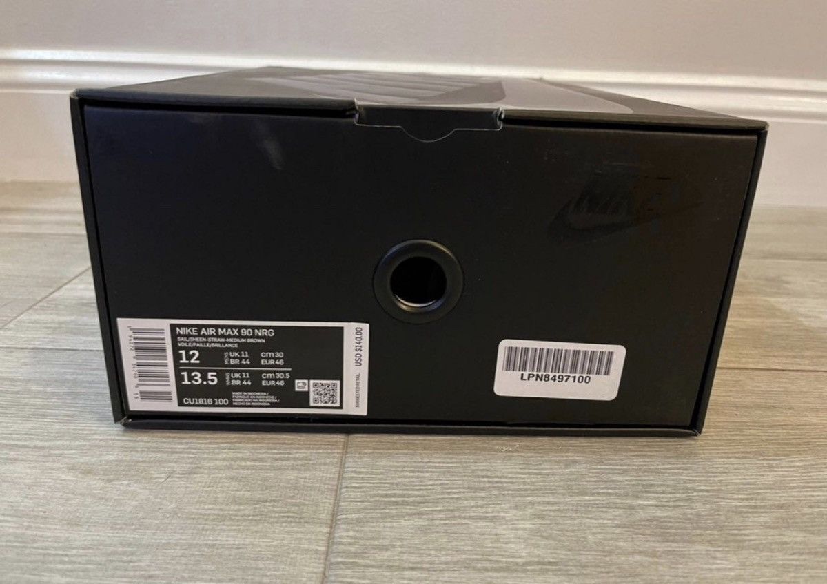 Nike DQM Nike Air Max 90 Bacon Sail Sheen Straw Medium Brown 12 Size US 12 / EU 45 - 12 Thumbnail