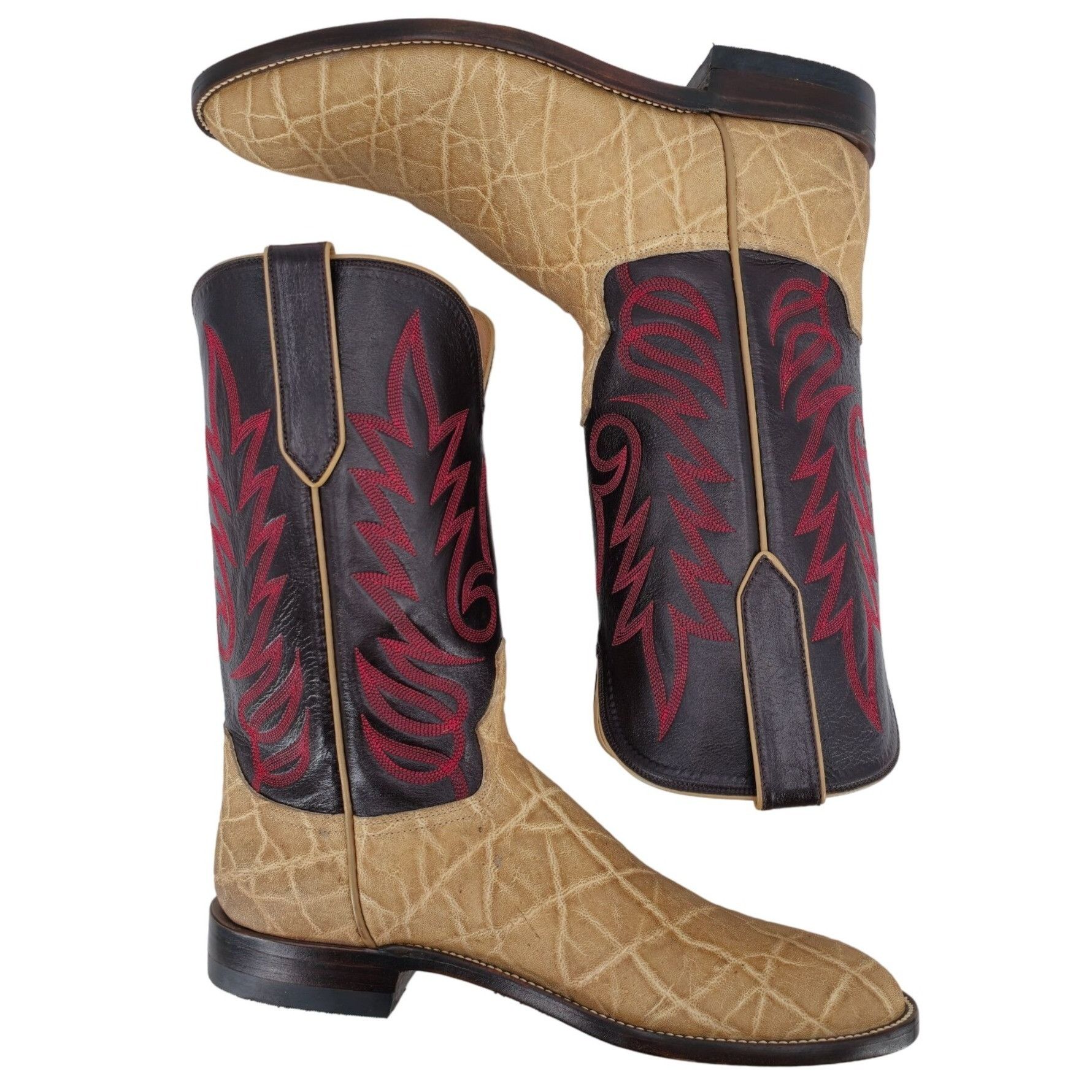 Other NEW Custom Exotic Elephant Mens 12 Brown Cowboy Western Boot Size US 12 / EU 45 - 13 Thumbnail