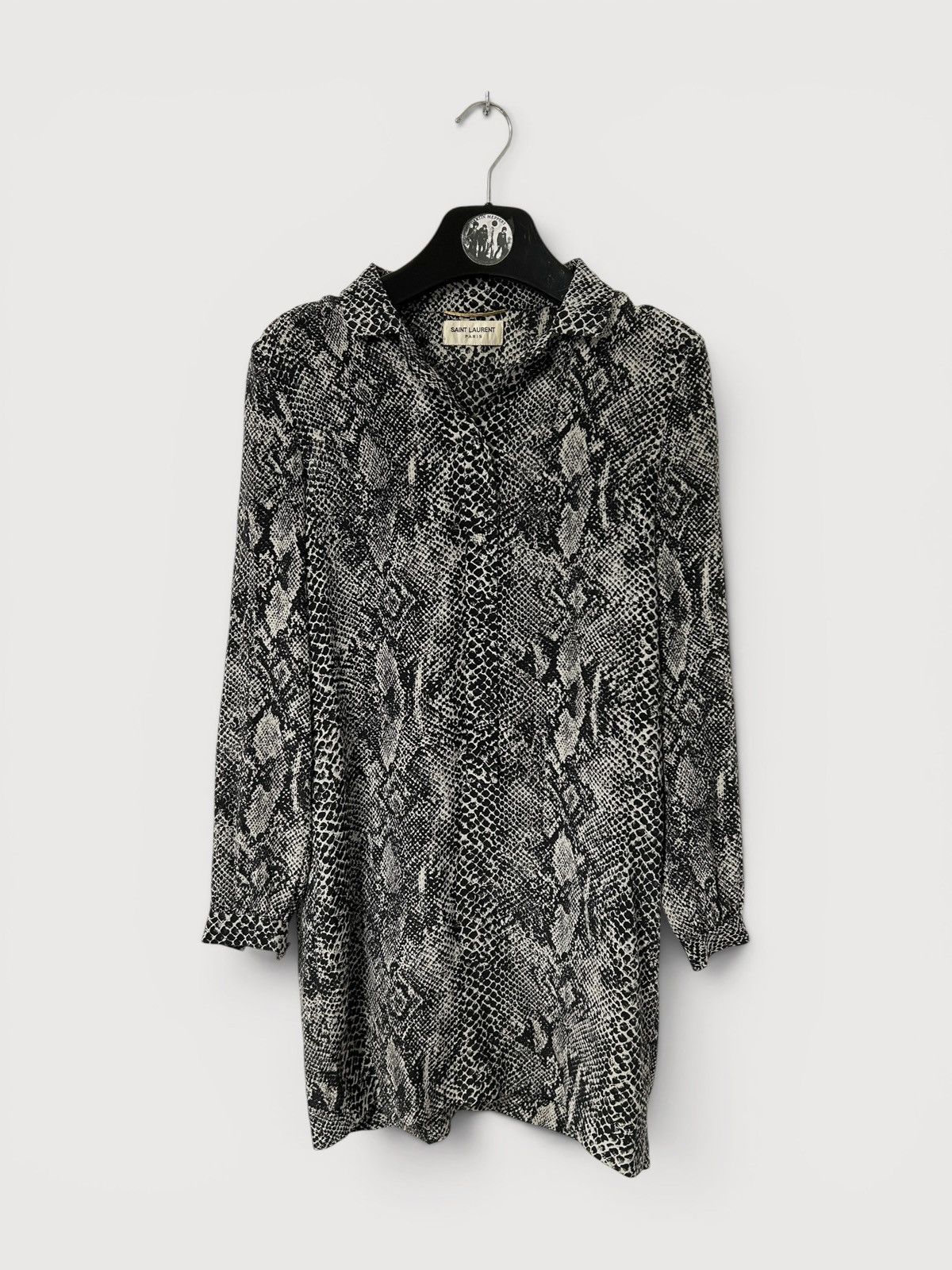 Saint Laurent Paris SS2013 Python Print Half Placket Silk Shirt Size US S / EU 44-46 / 1 - 1 Thumbnail