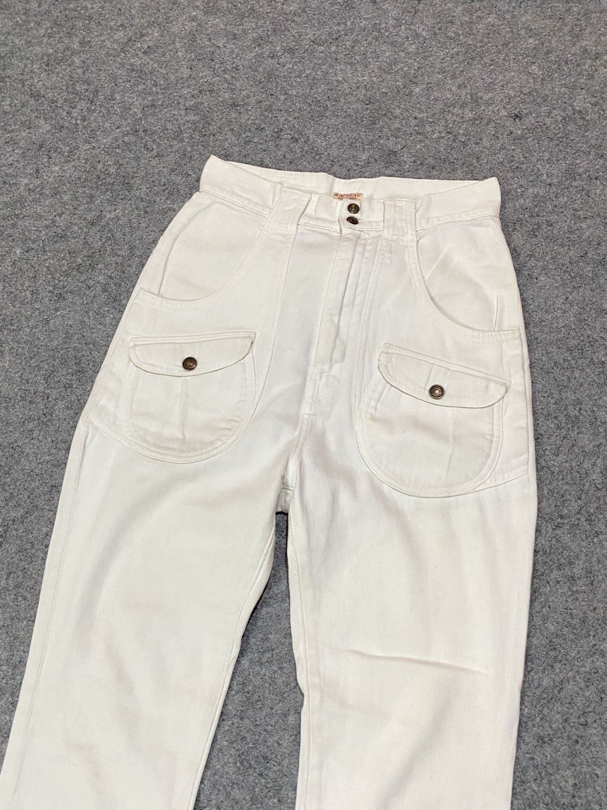 Kapital Kapital Japan White Buckleback Denim Size US 27 - 3 Thumbnail