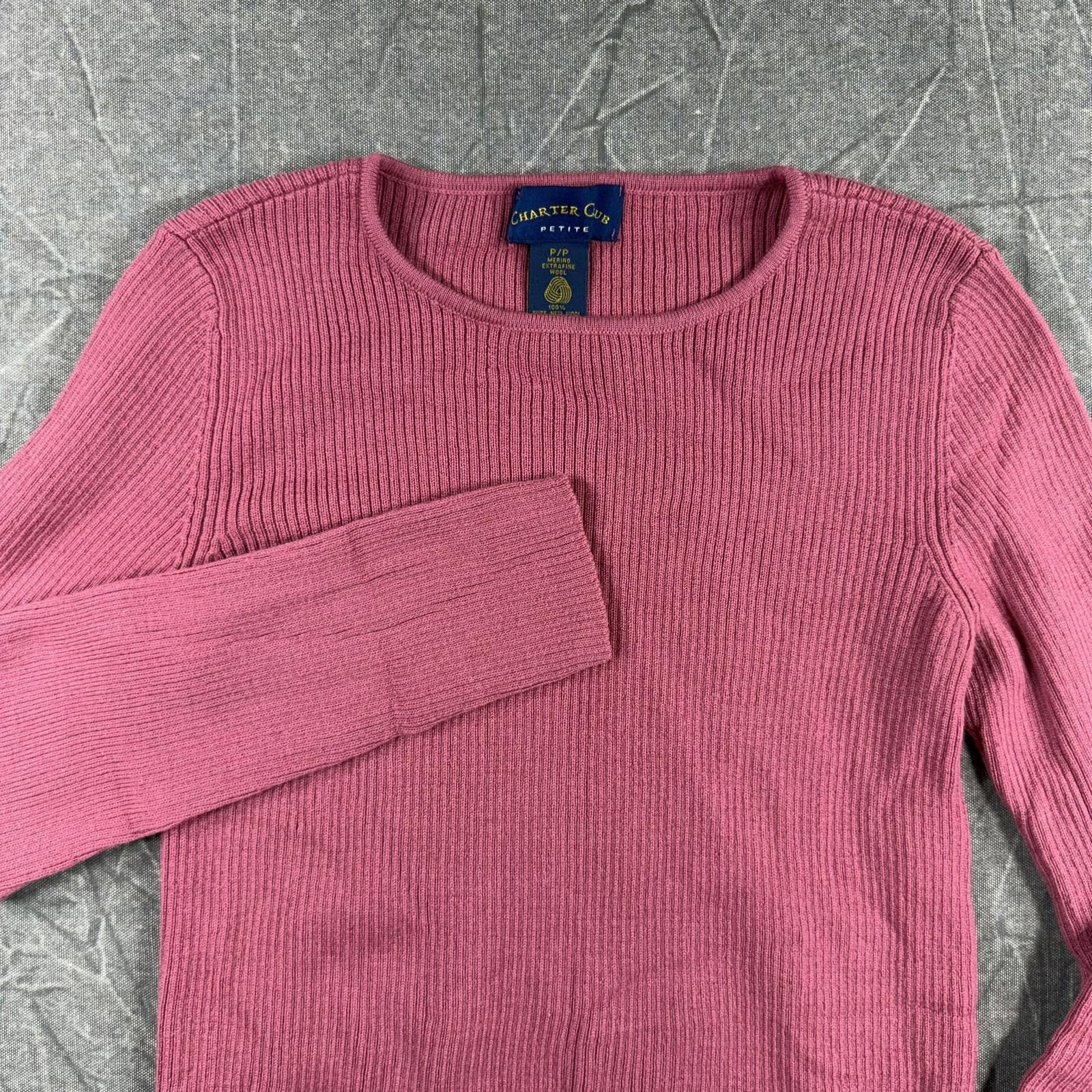 Charter Club Charter Club Shirt Women's P Pink Merino Wool Sweater Size XS / US 0-2 / IT 36-38 - 1 Thumbnail