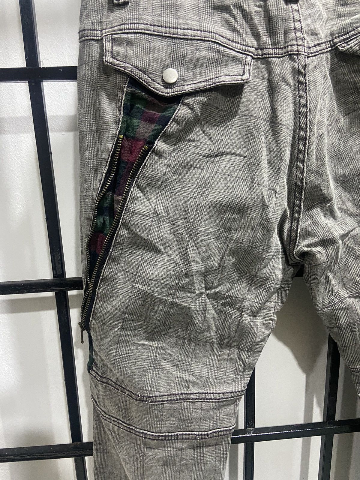 Designer ILDF punk zipped checkered pants Size US 31 - 6 Thumbnail