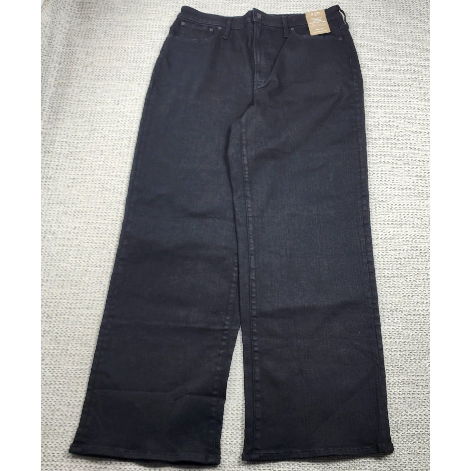 Madewell VINTAGE Madewell Jeans Womens 33 Tall Black The Curvy Vintage Wide-Leg High Rise Denim Size 24" / US 00 / IT 34 - 2 Thumbnail