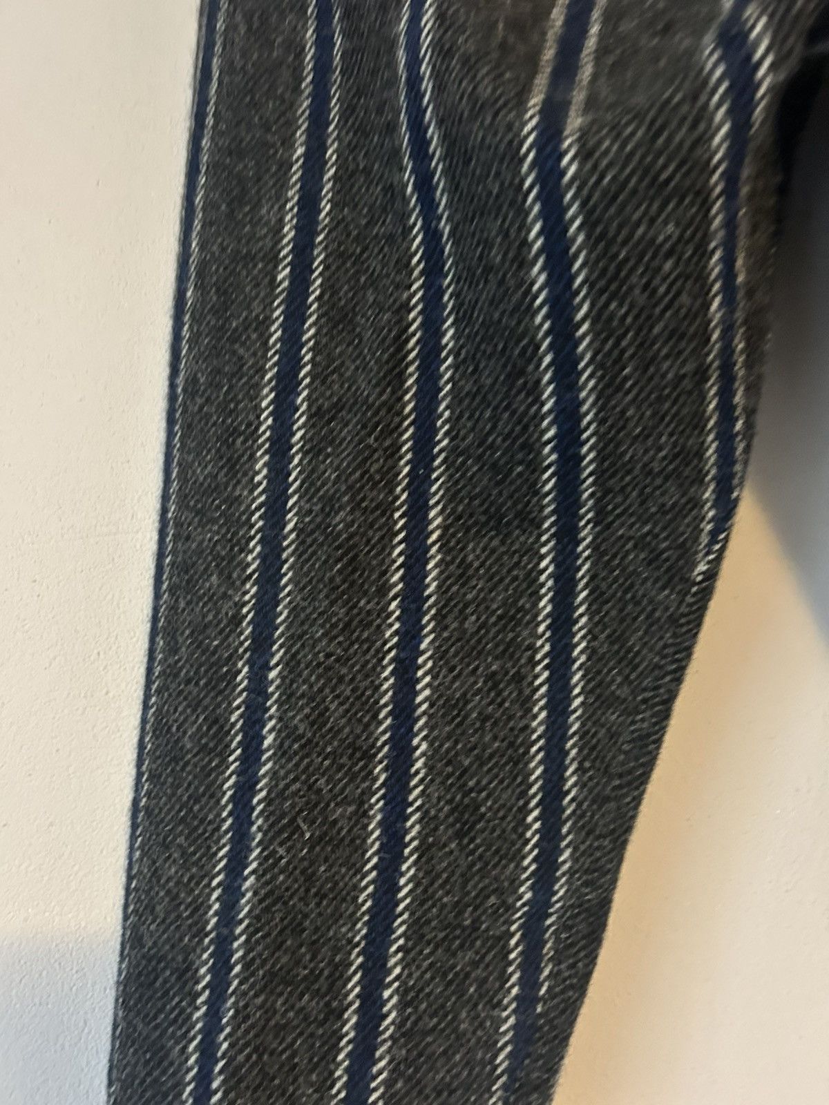 Undercover Undercover Striped Wool Trousers in Grey/Blue - Size L Size US 33 - 8 Thumbnail