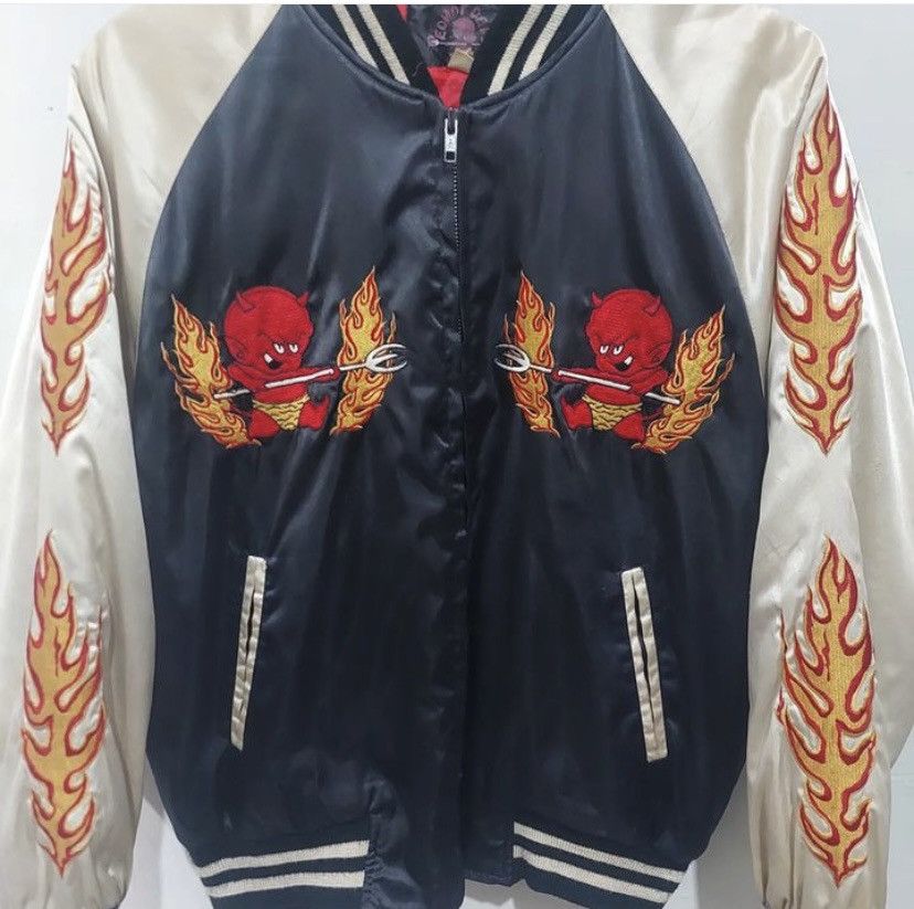 Vintage Red hot devil sukajan jacket Size US L / EU 52-54 / 3 - 2 Thumbnail